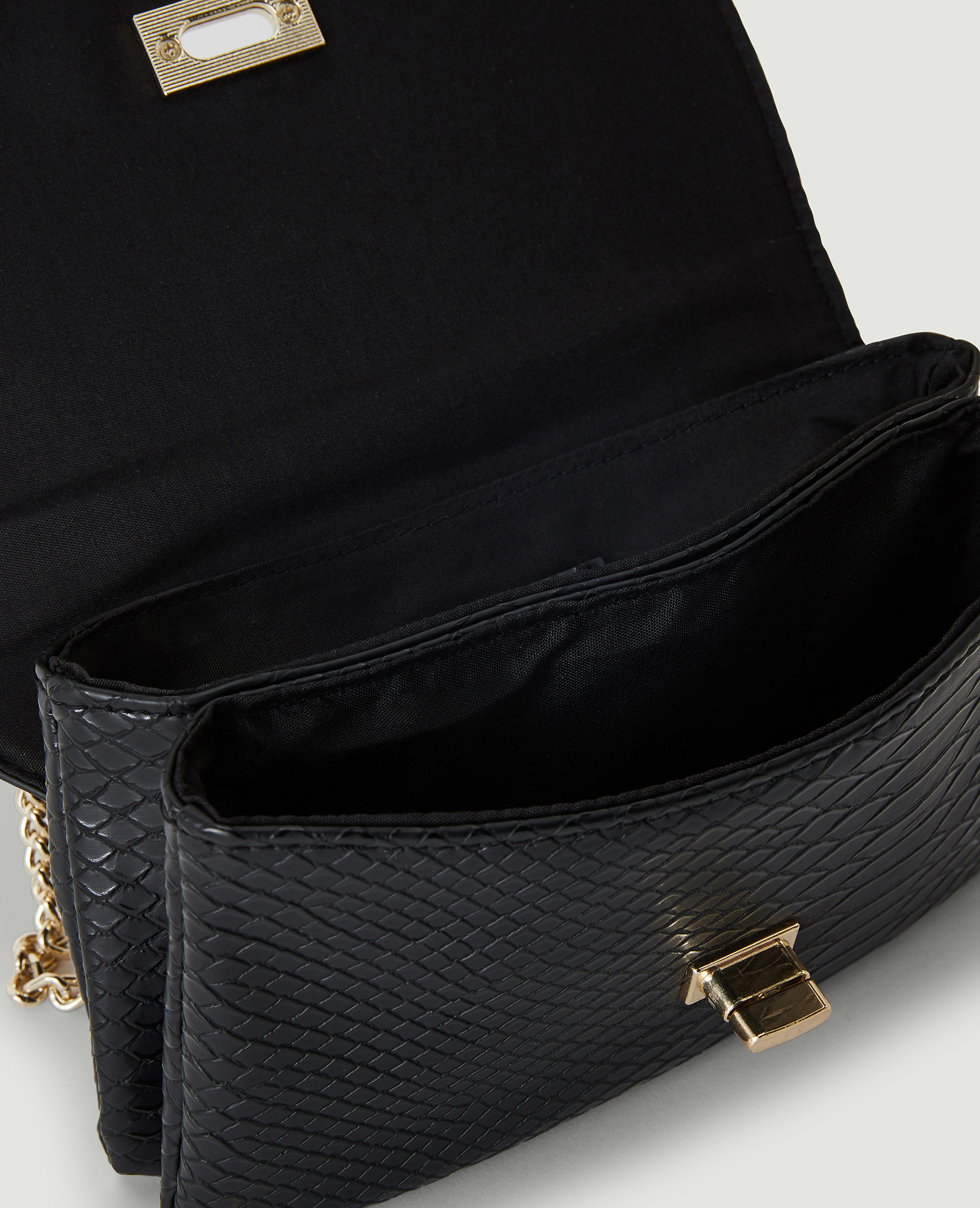Sac pochette avec chaines noir - Pimkie