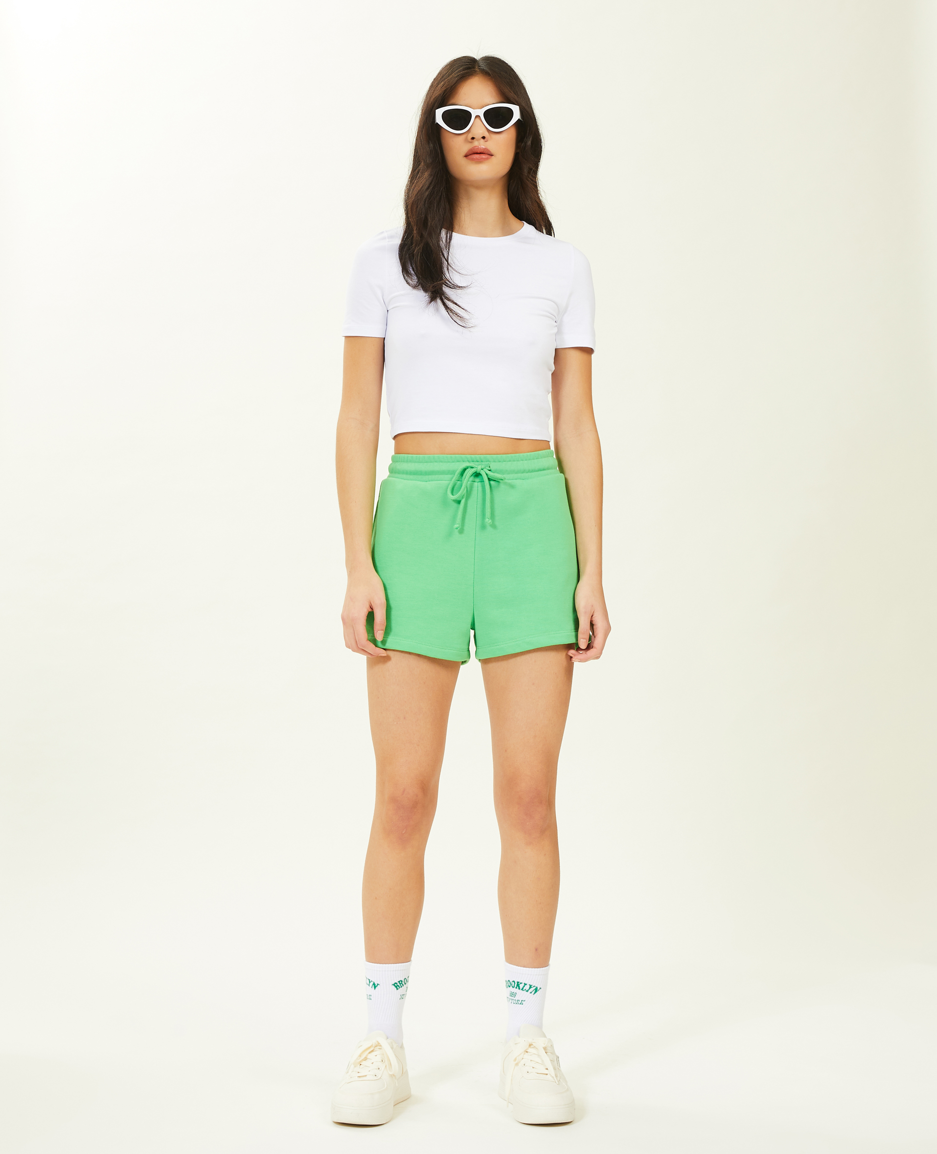 Short en molleton vert - Pimkie
