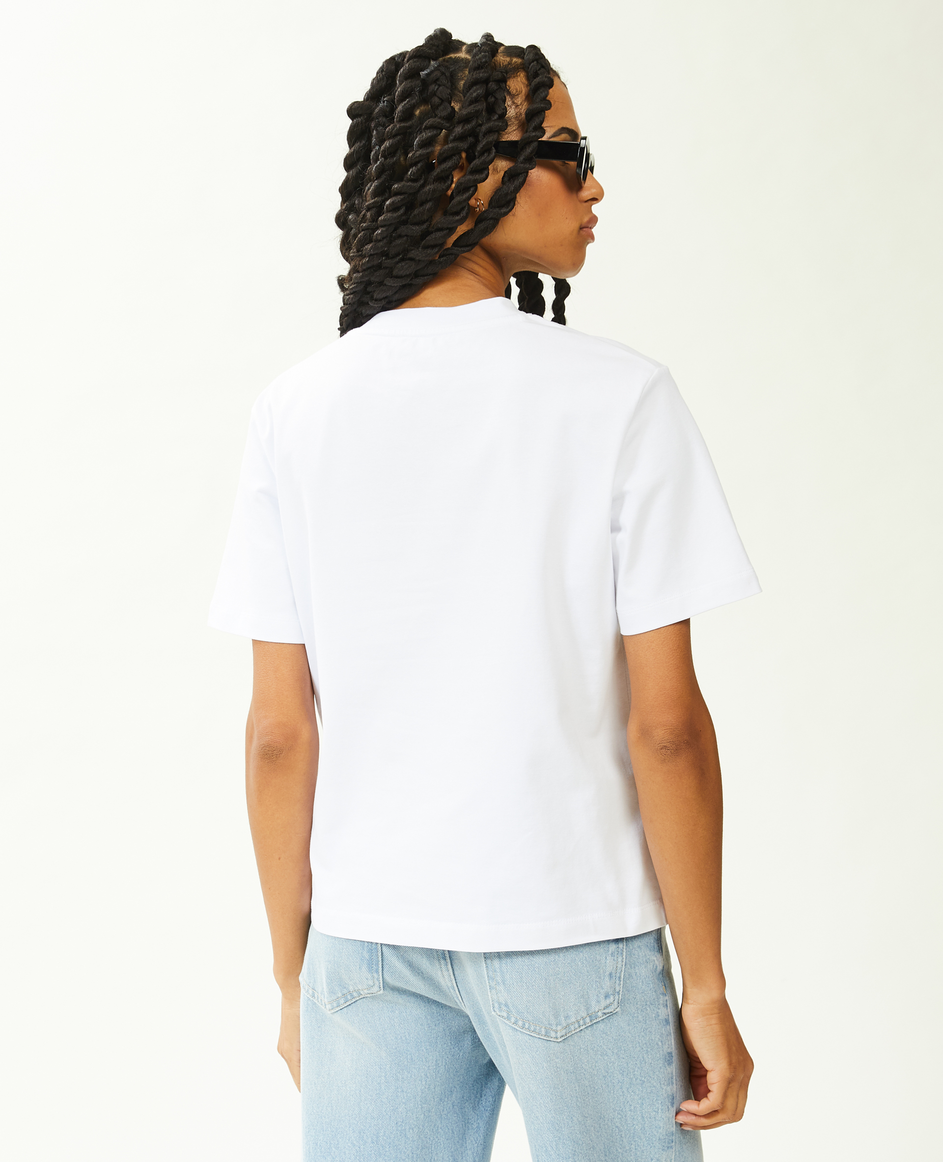 T-shirt manches courtes coton épais blanc - Pimkie