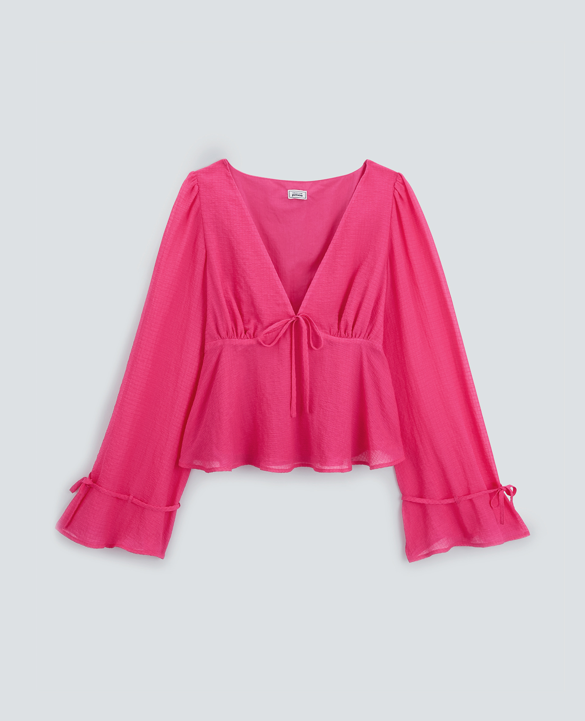 Blouse en tissu léger rose fuchsia - Pimkie