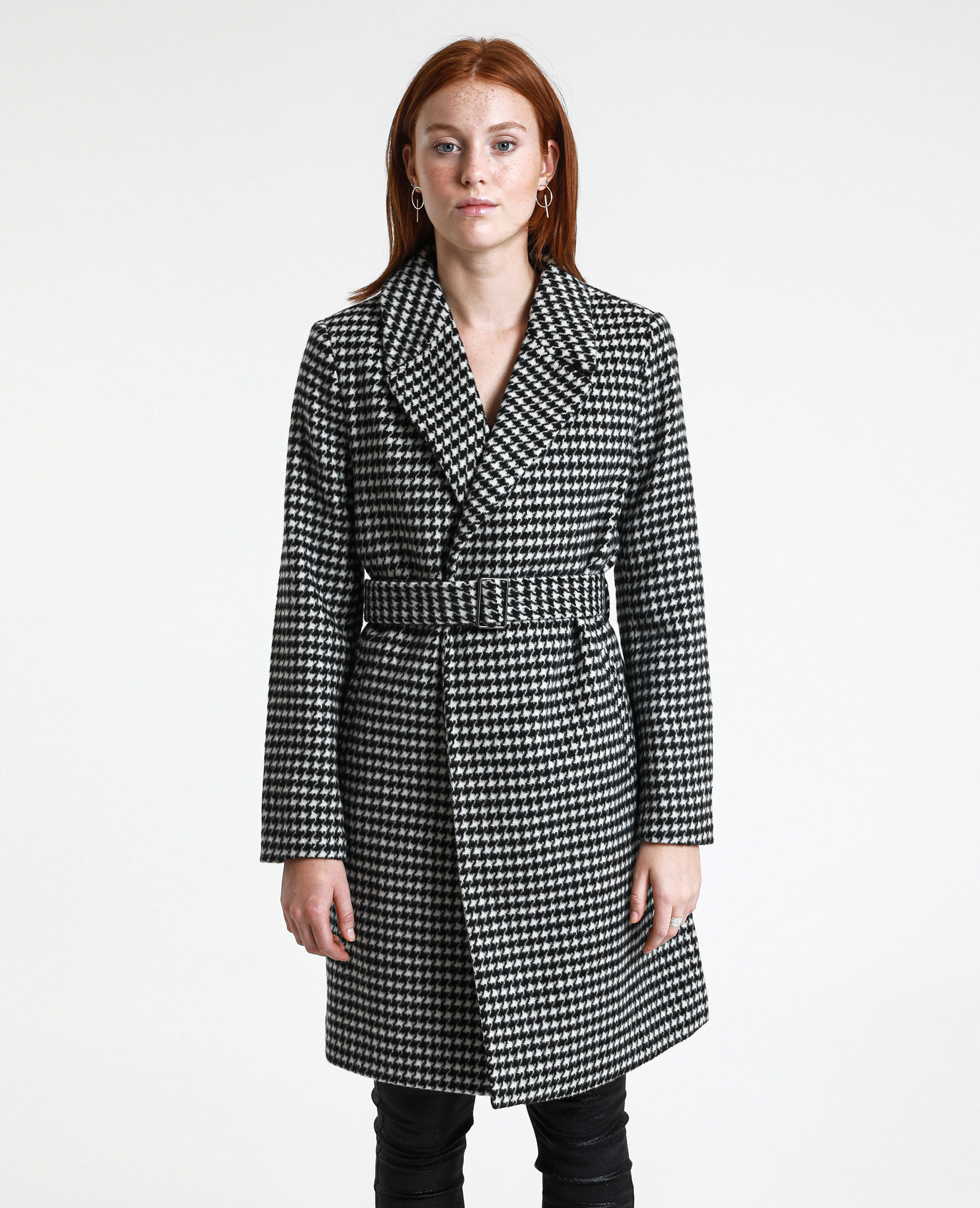 Manteau droit pied de poule