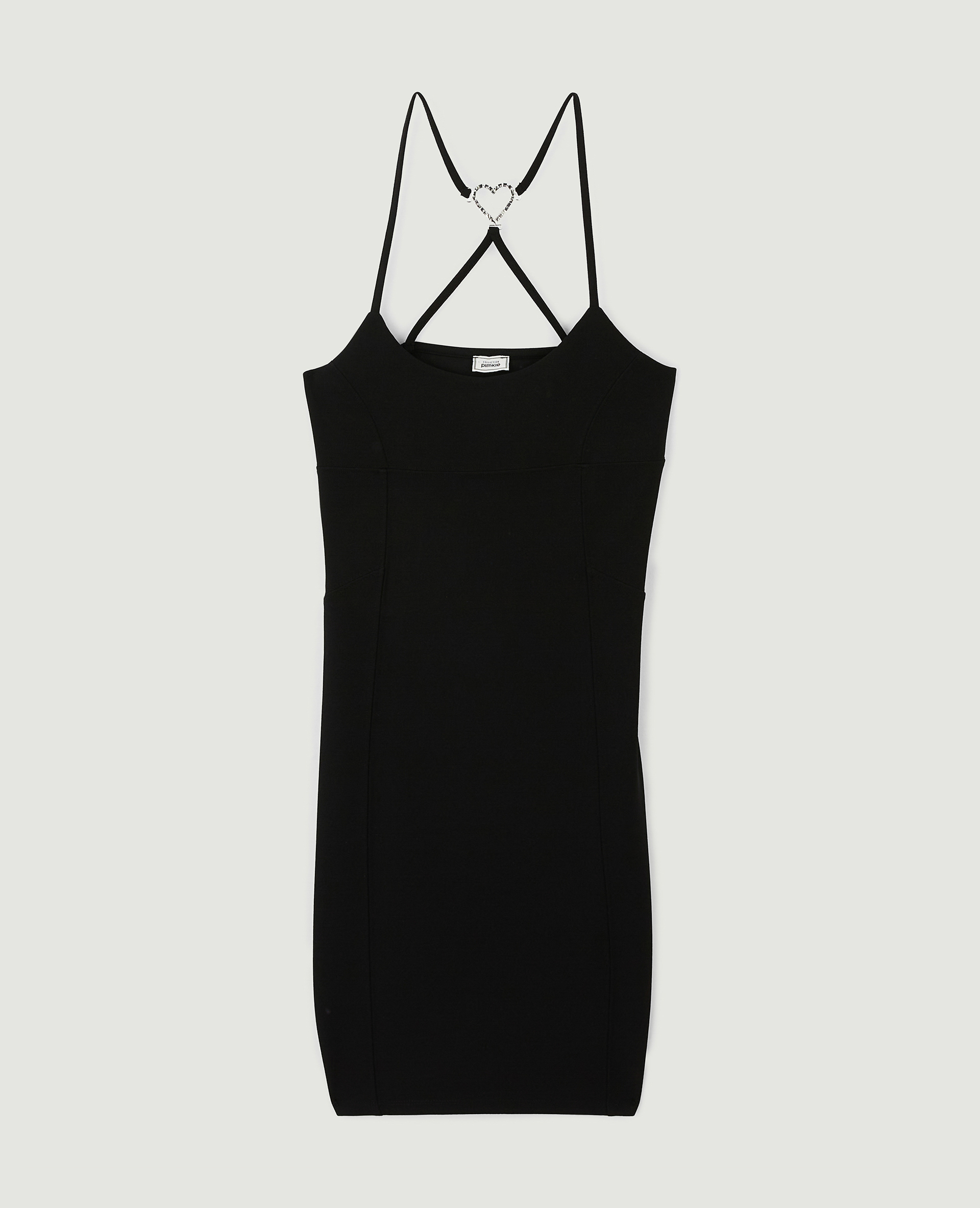 Robe courte avec cœur strass noir - Pimkie