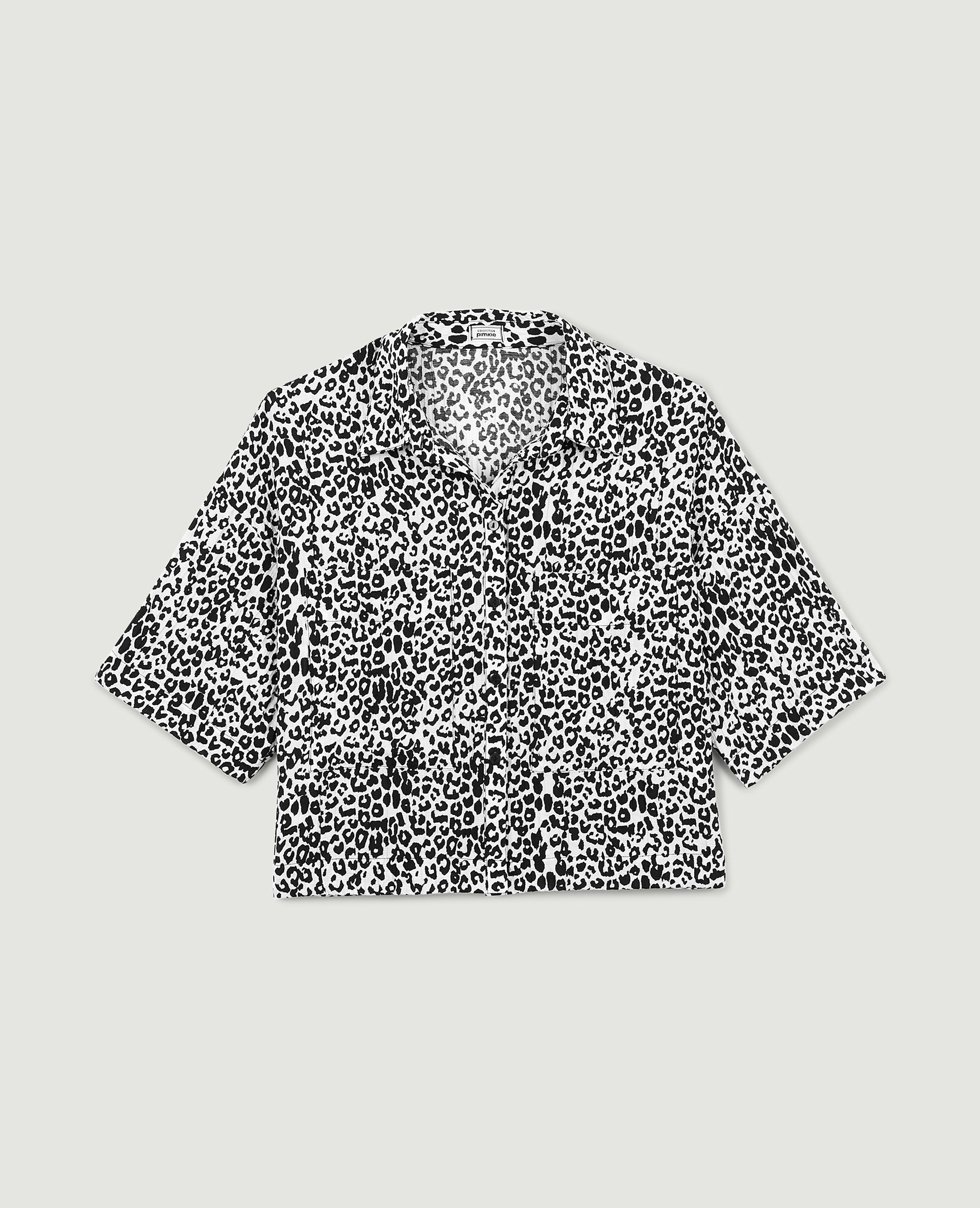 Chemisette texturée motif léopard noir - Pimkie