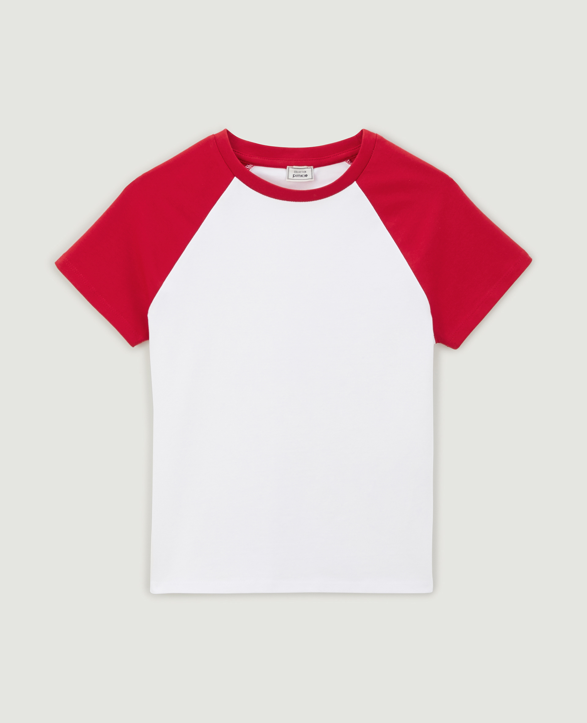 T-shirt manches contrastées rouge - Pimkie