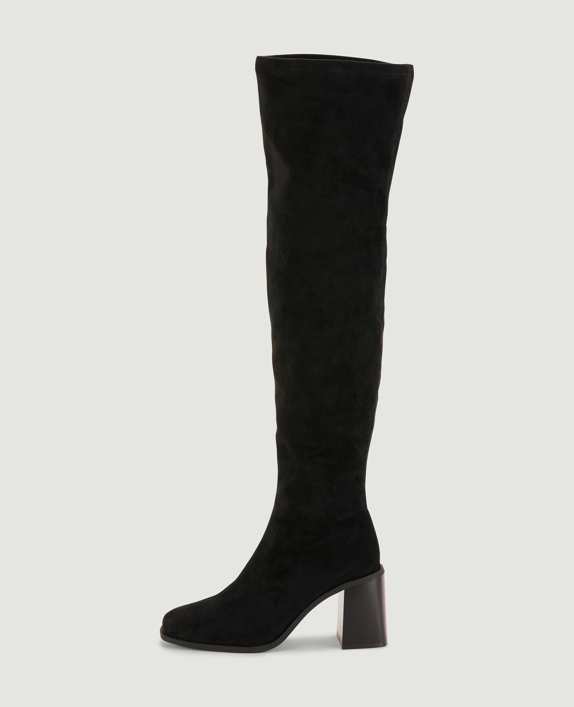 Bottes cuissardes en suédine noir - Pimkie