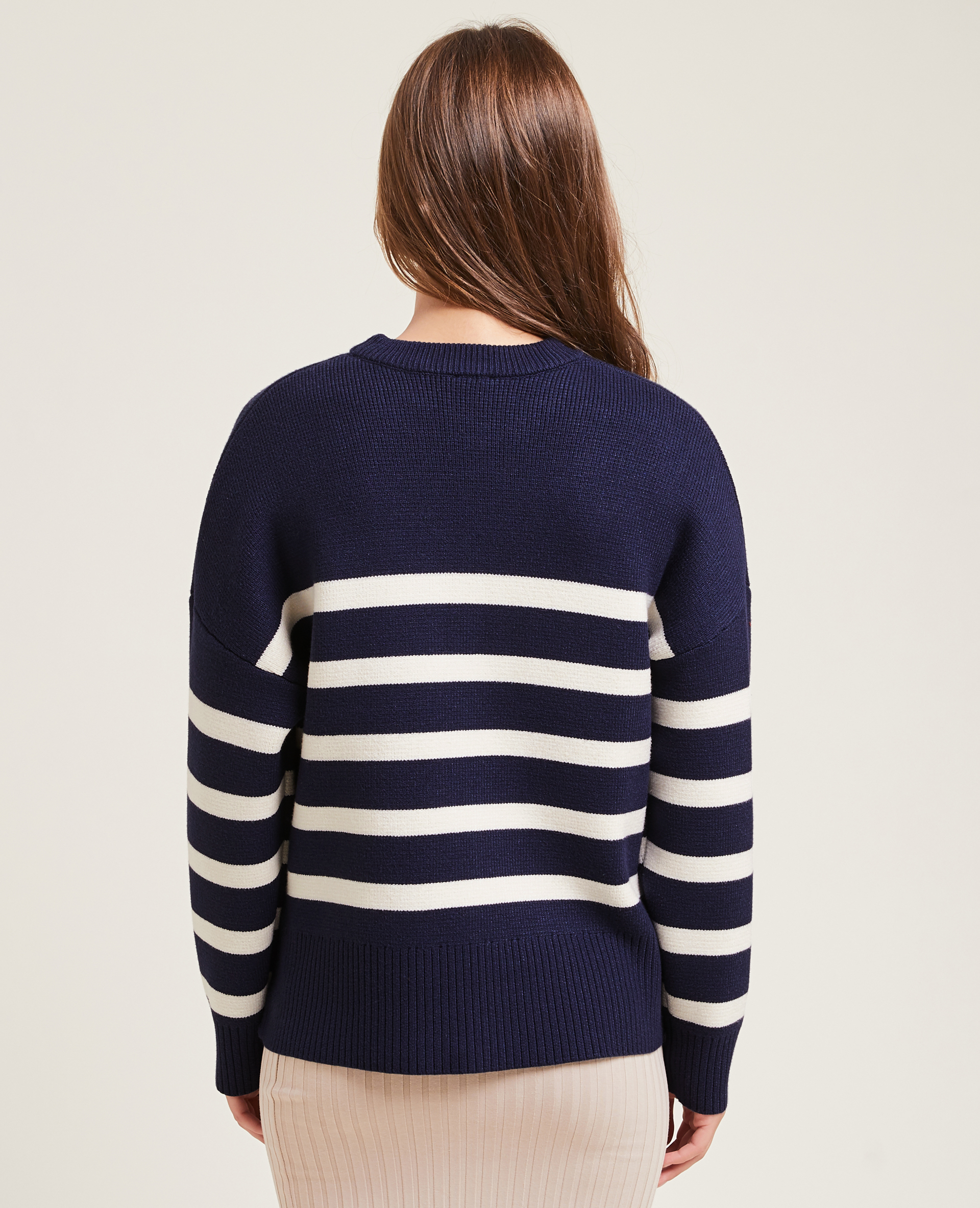 Pull marin en maille bleu marine - Pimkie