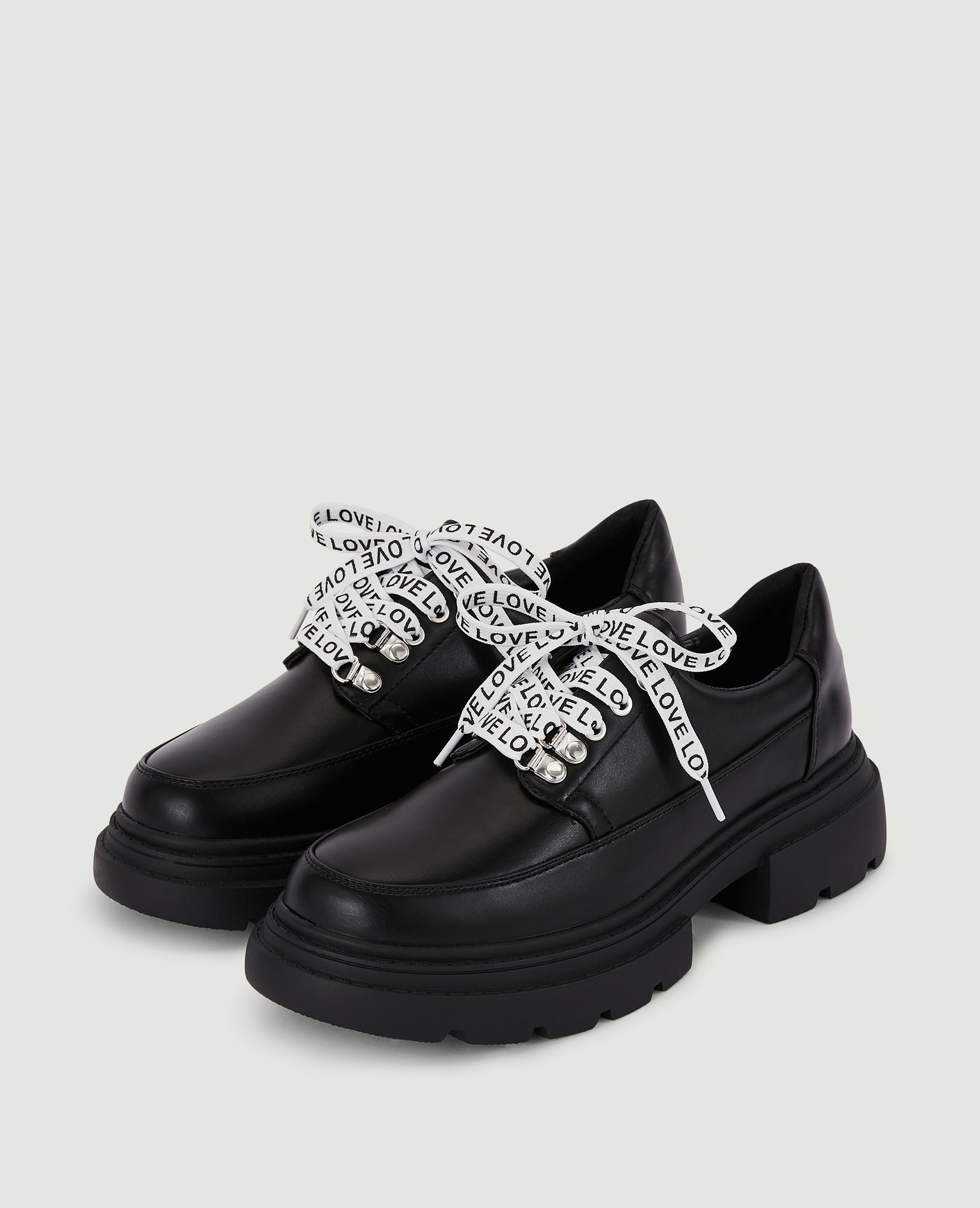 Derbies semelles crantées noir - Pimkie