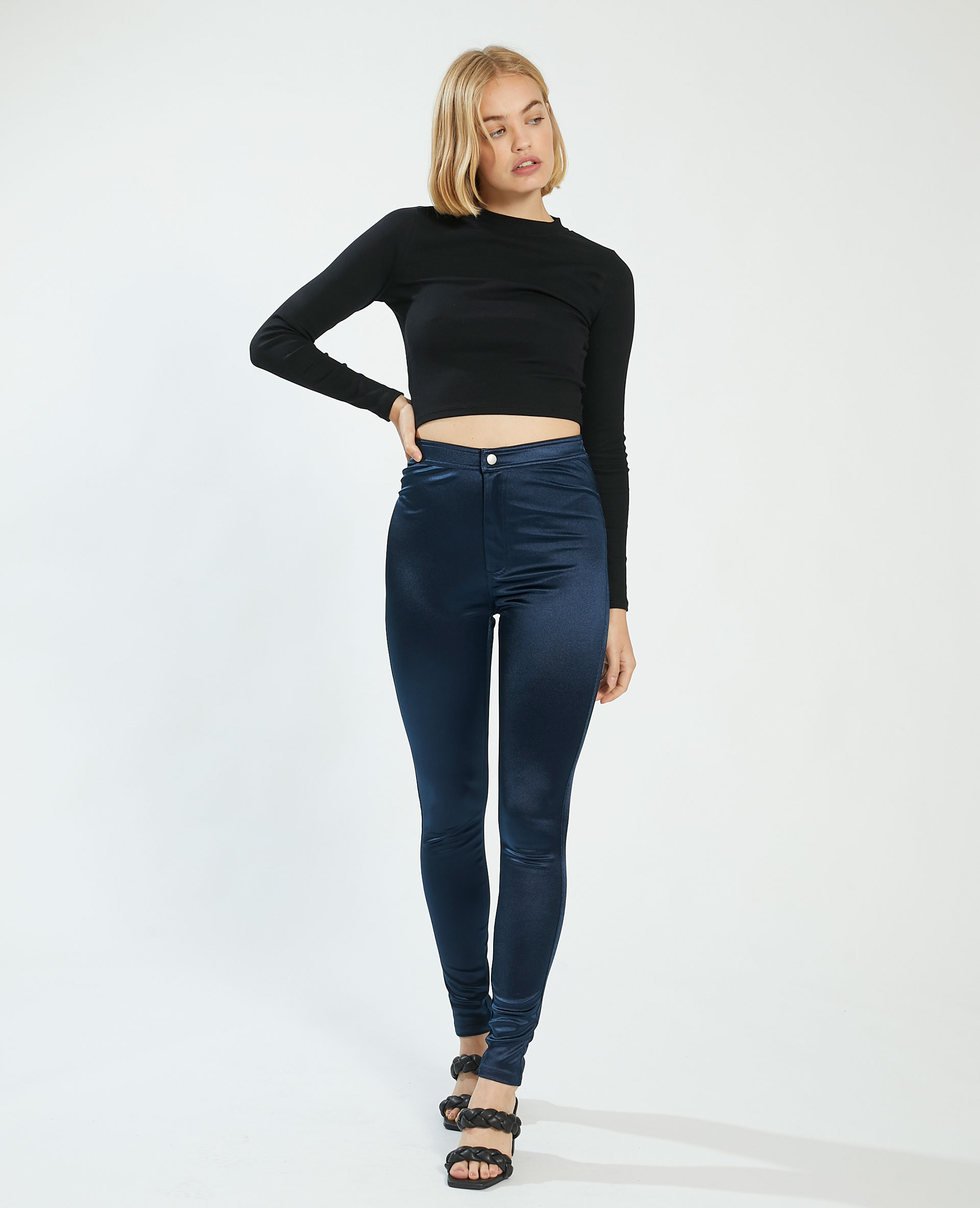 Jegging irisé bleu marine - Pimkie