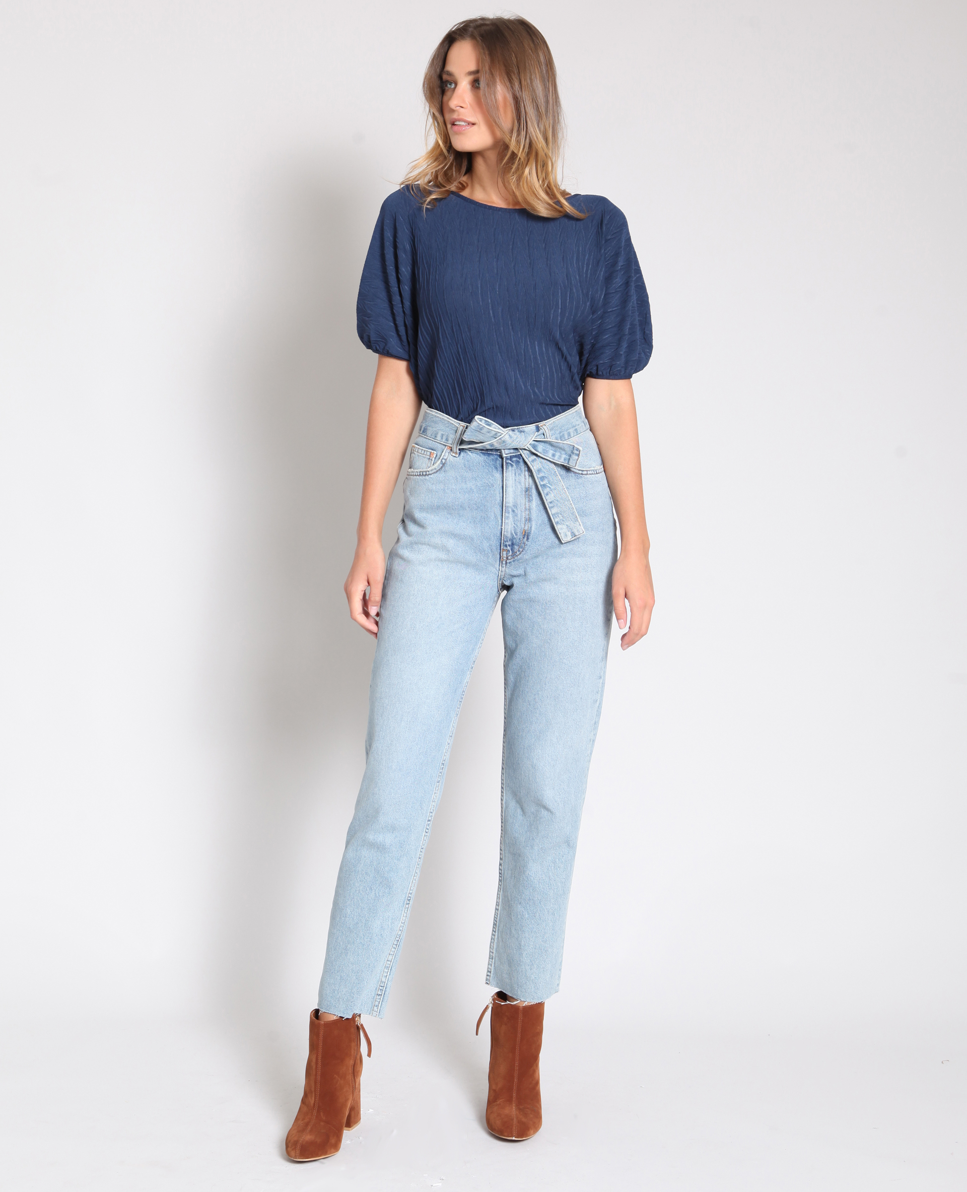Jean droit bleu denim - Pimkie