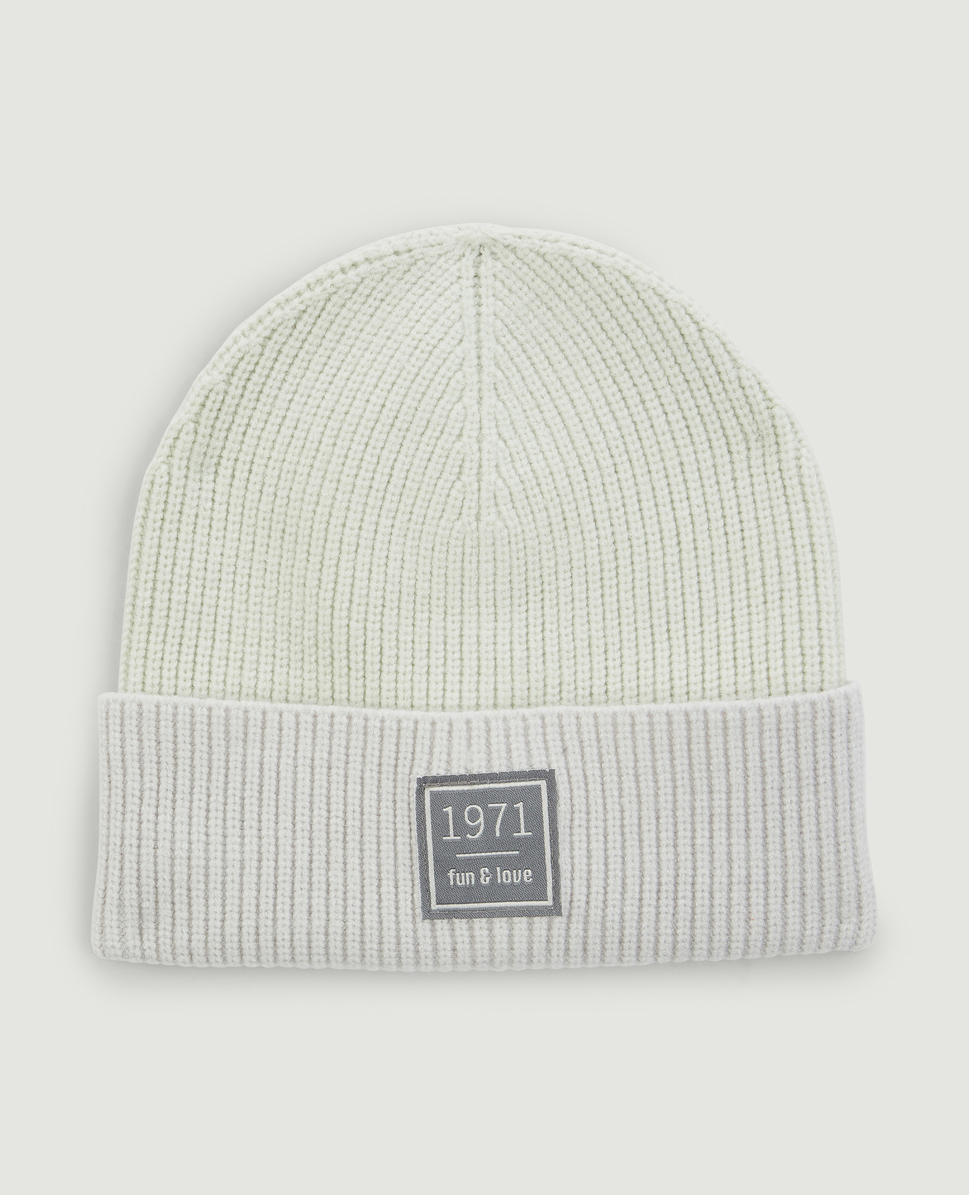 Bonnet bicolore en maille côtelée vert kaki - Pimkie