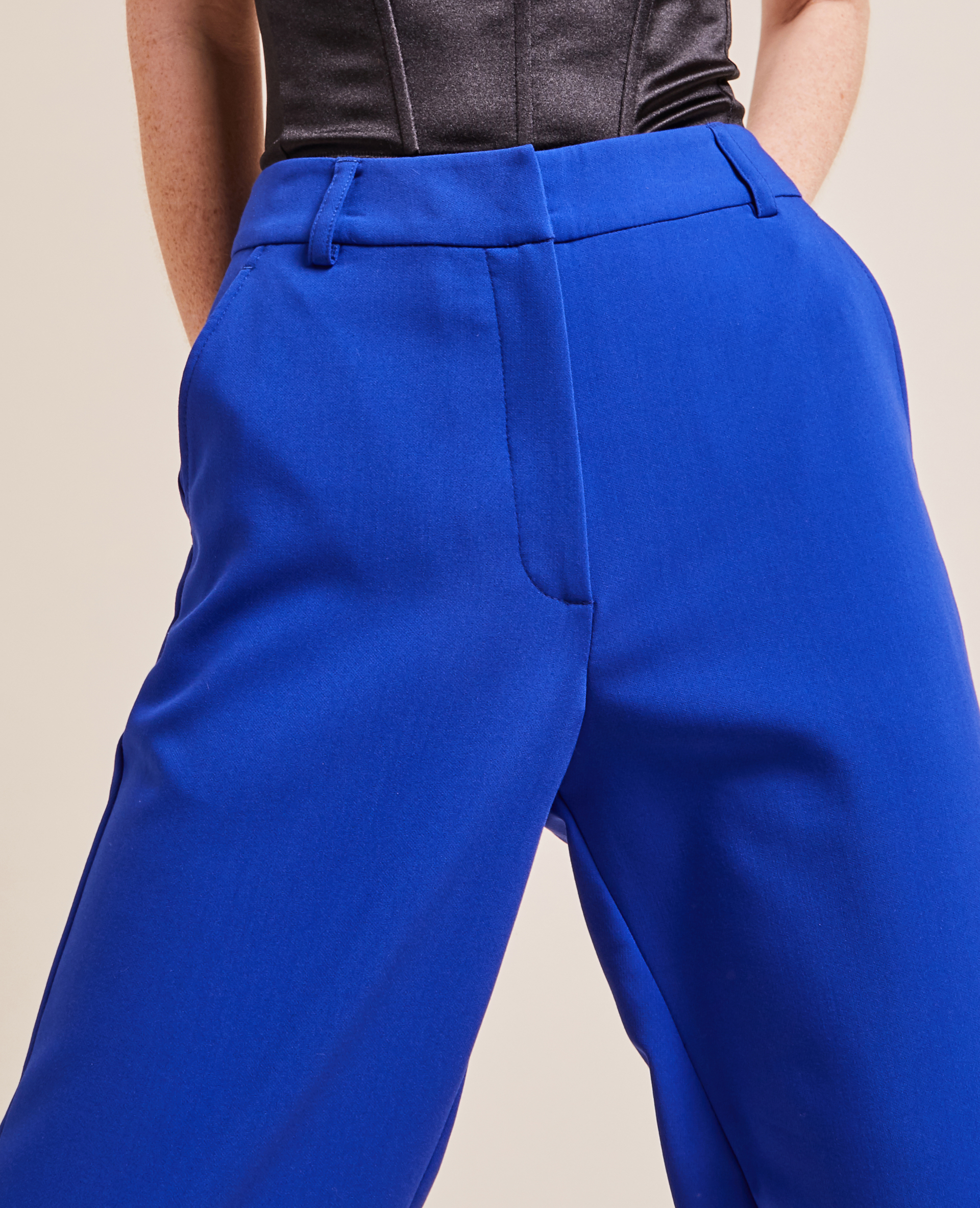 Pantalon droit taille haute bleu - Pimkie