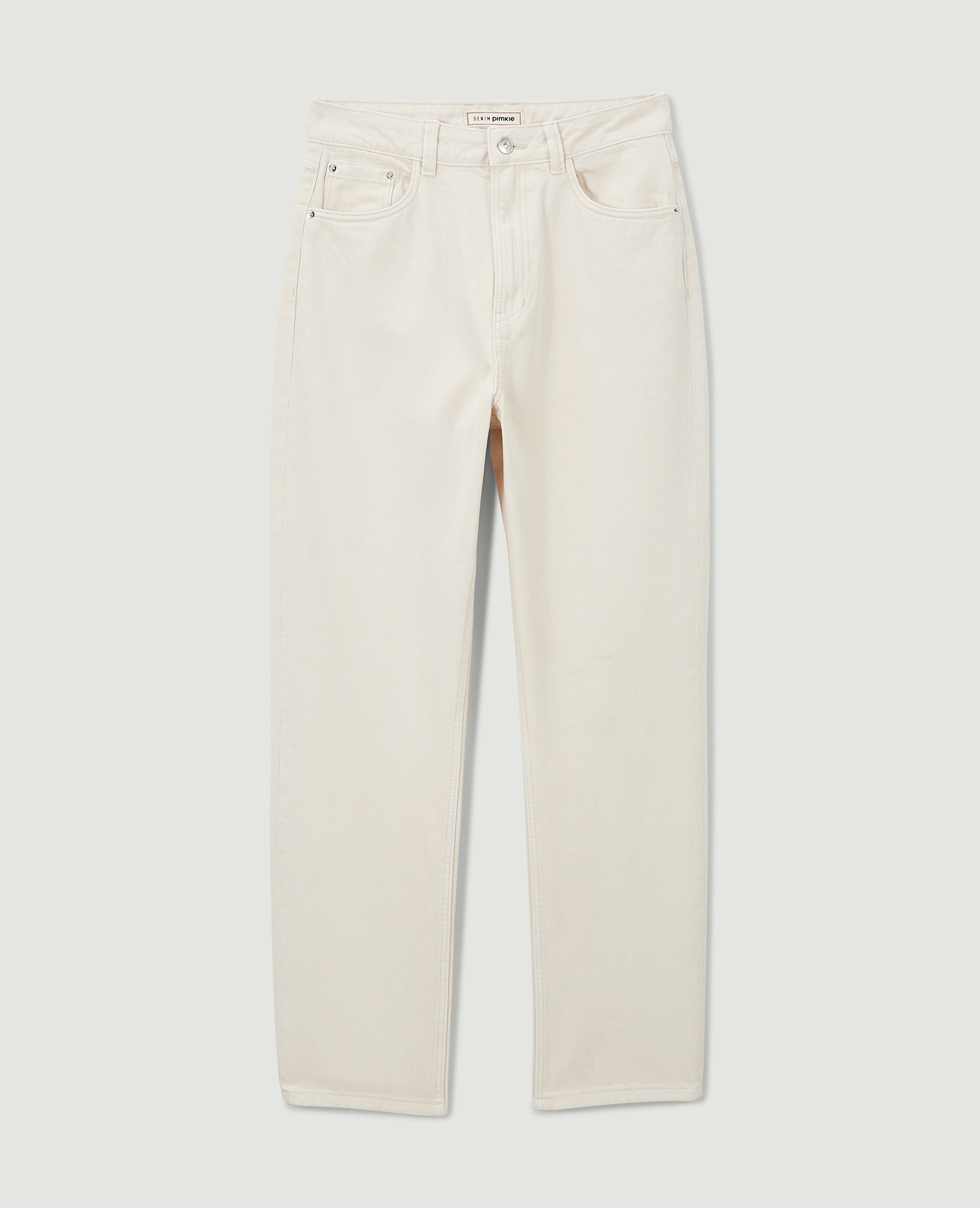 Jean droit taille haute beige - Pimkie