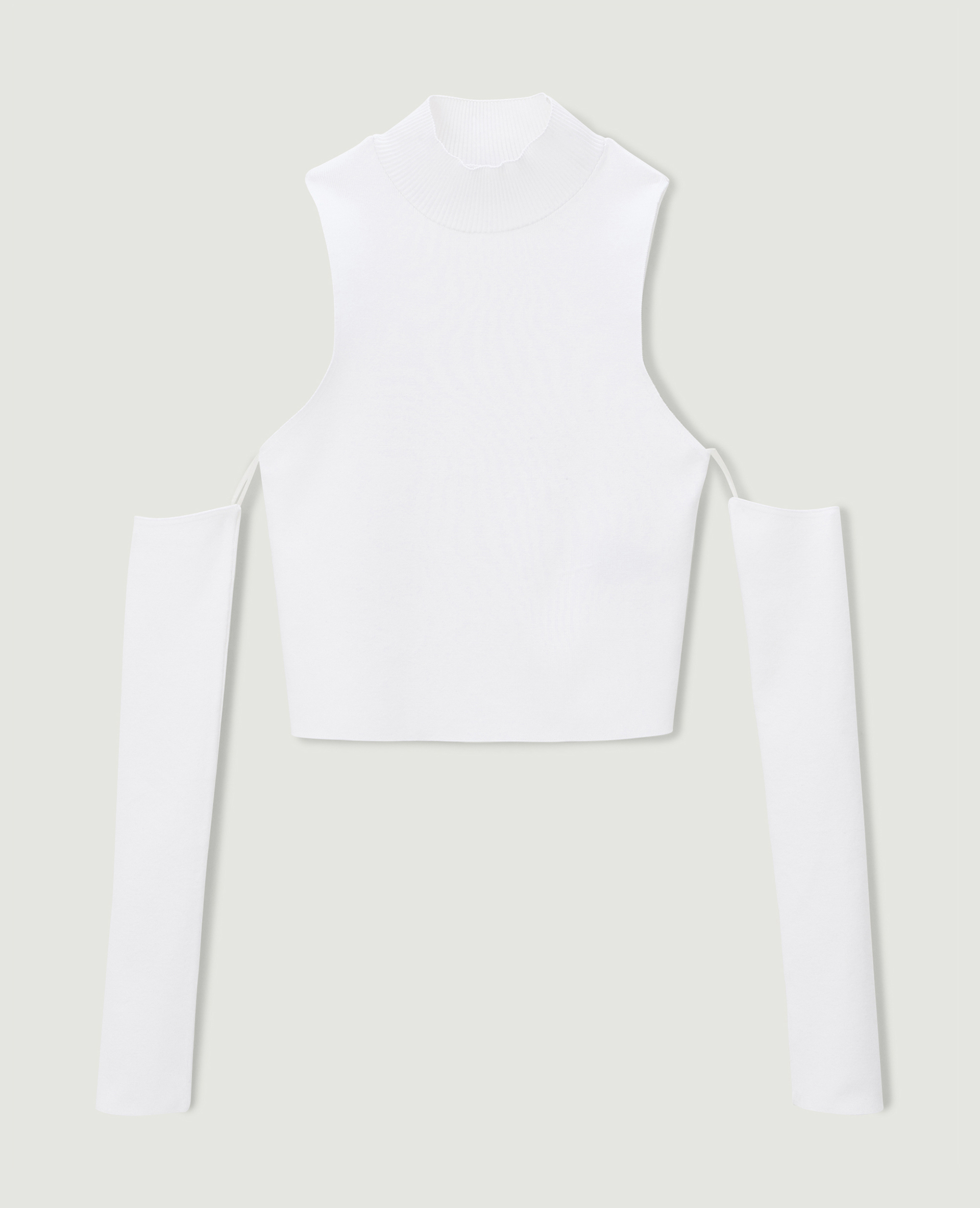 Top en maille manches amovibles blanc - Pimkie