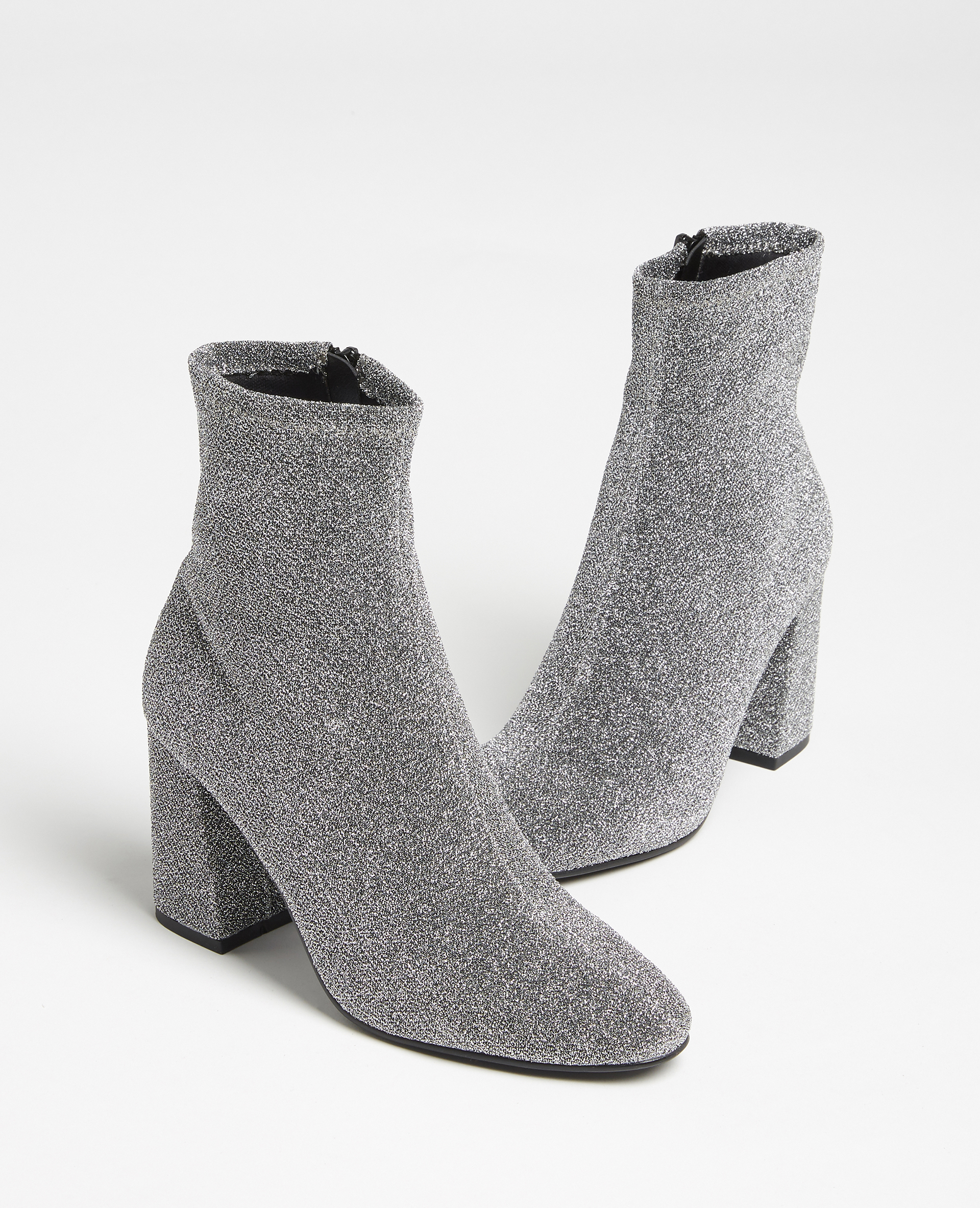 Boots en microfibre gris argenté - Pimkie