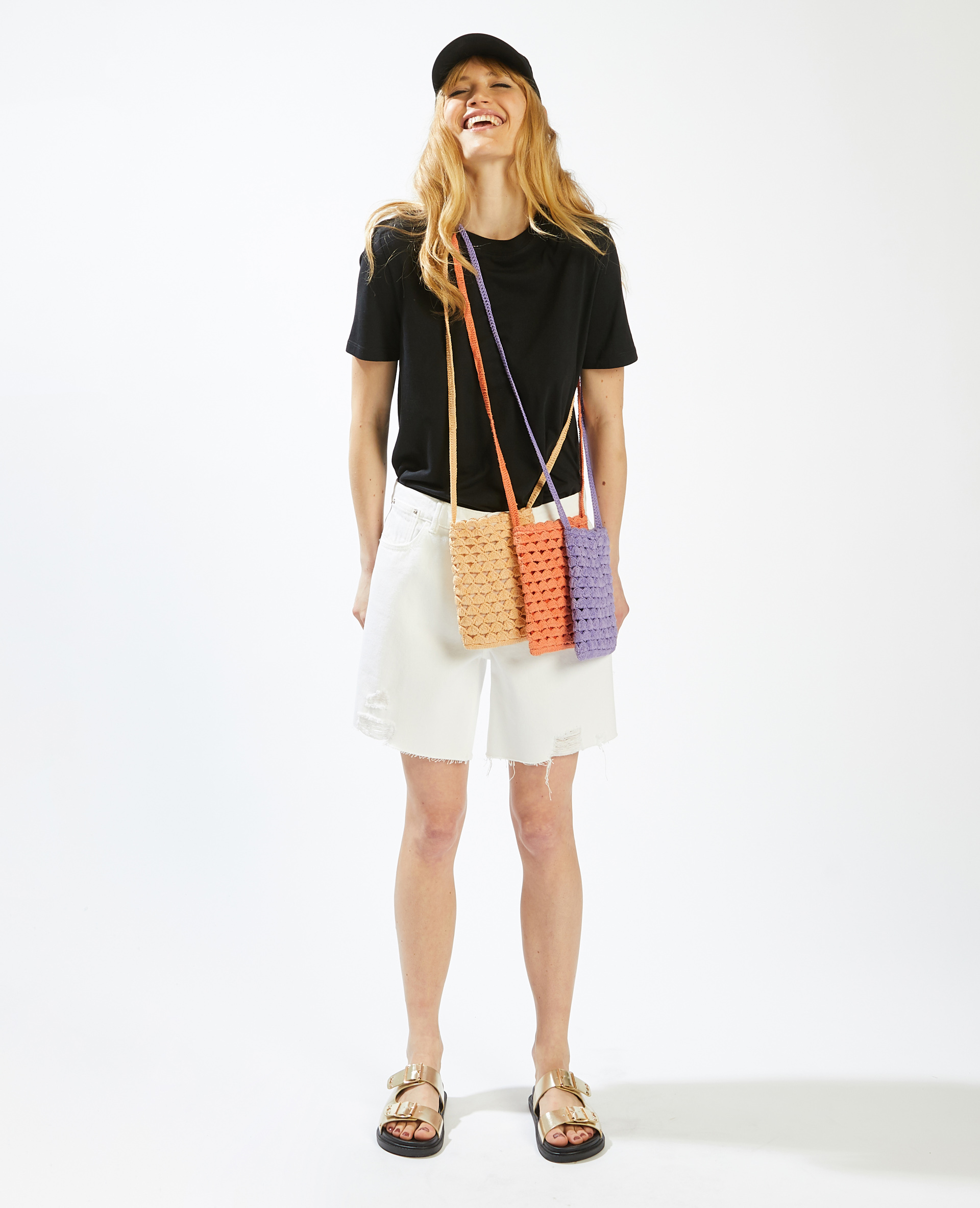 Pochette en crochet orange - Pimkie