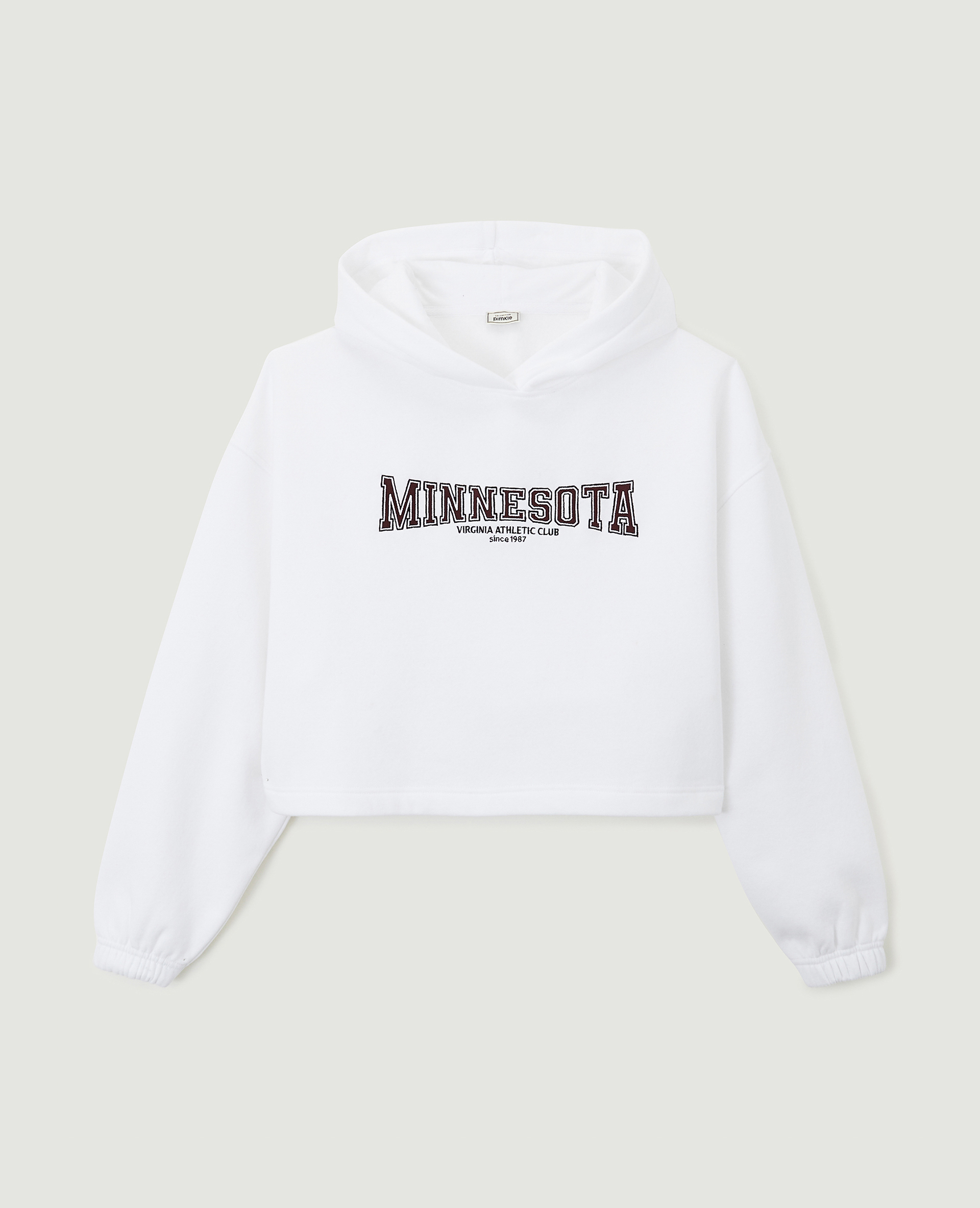 Sweat en molleton cropped blanc - Pimkie