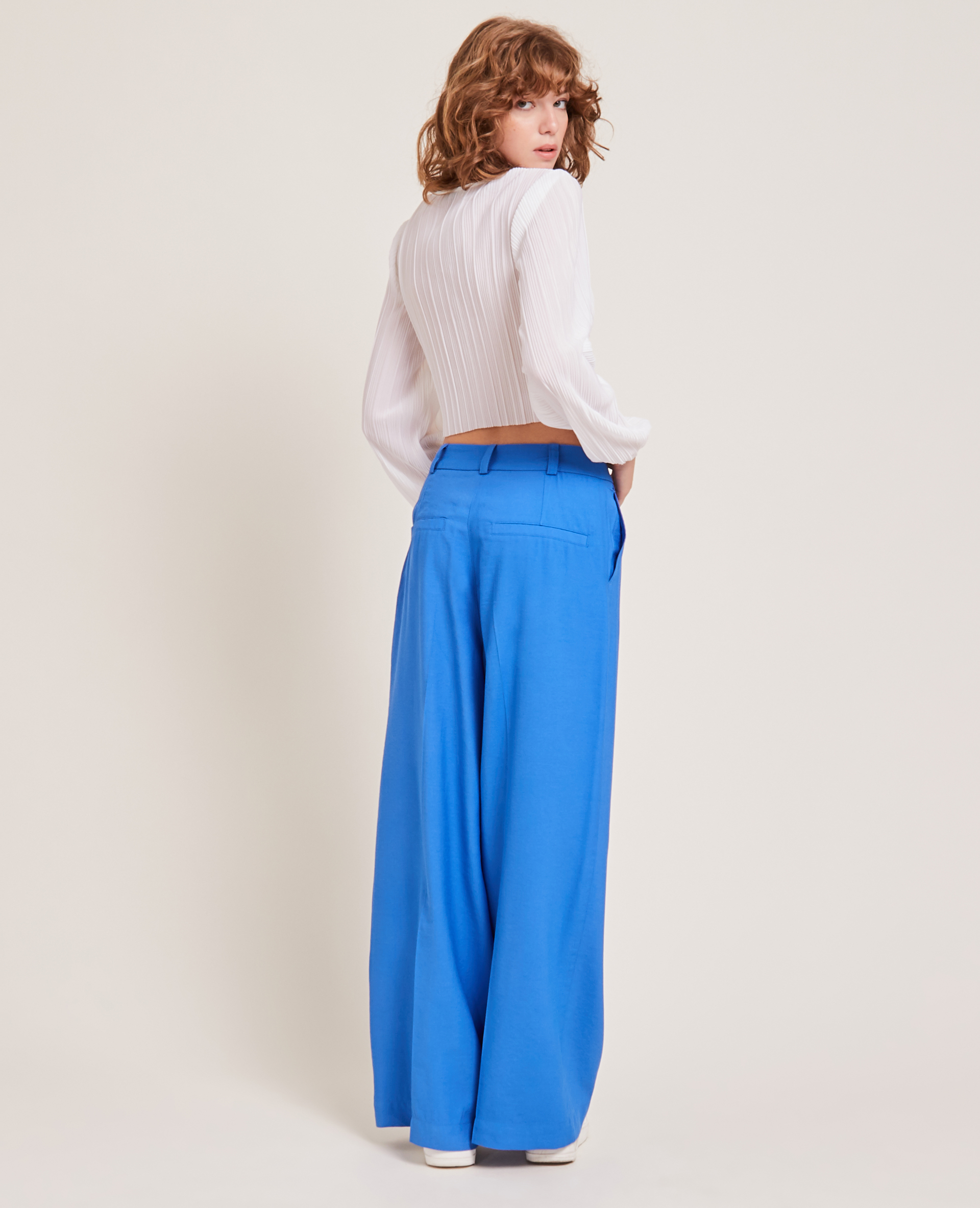 Pantalon à pinces Bleu - Pimkie