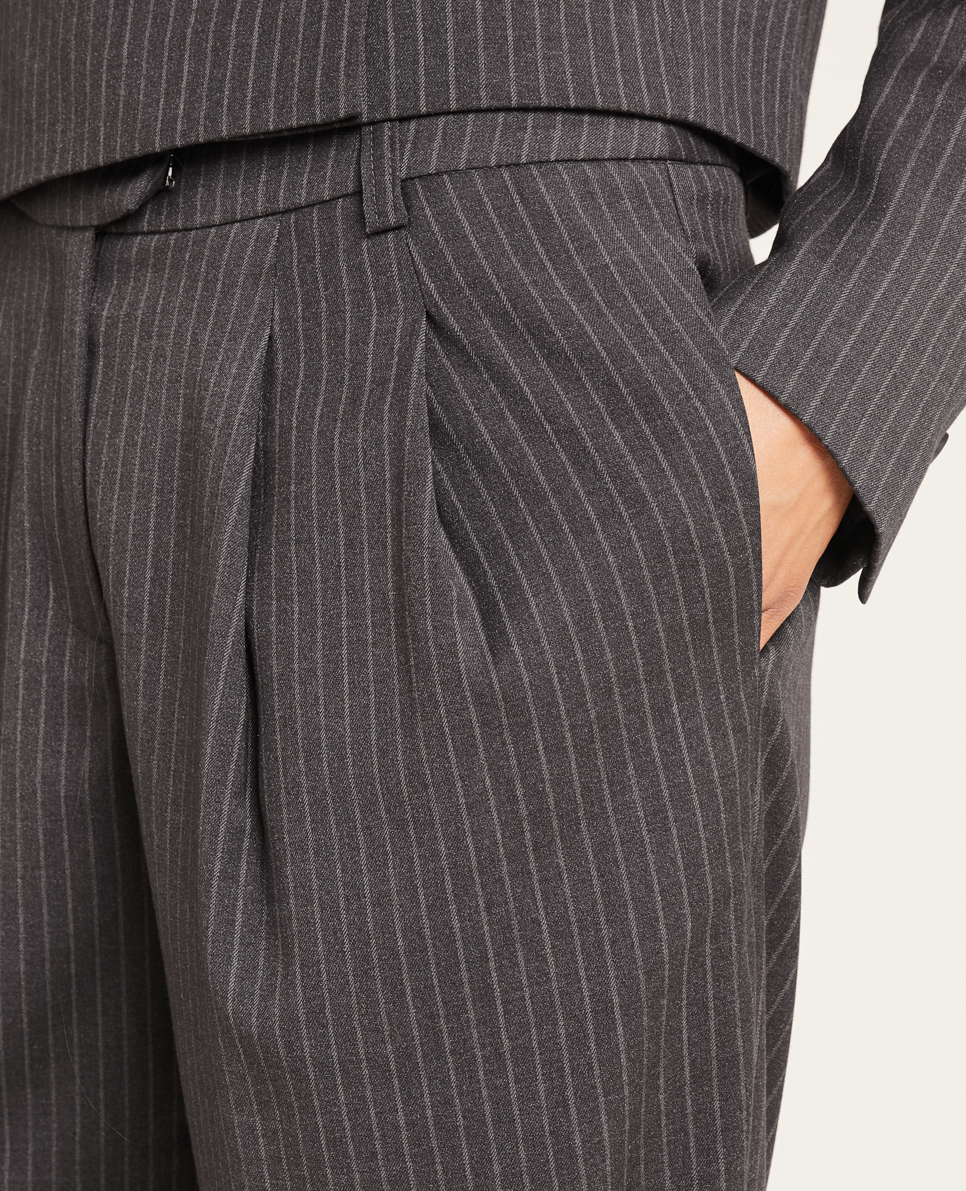 Pantalon large et droit à pinces SMALL marron - Pimkie