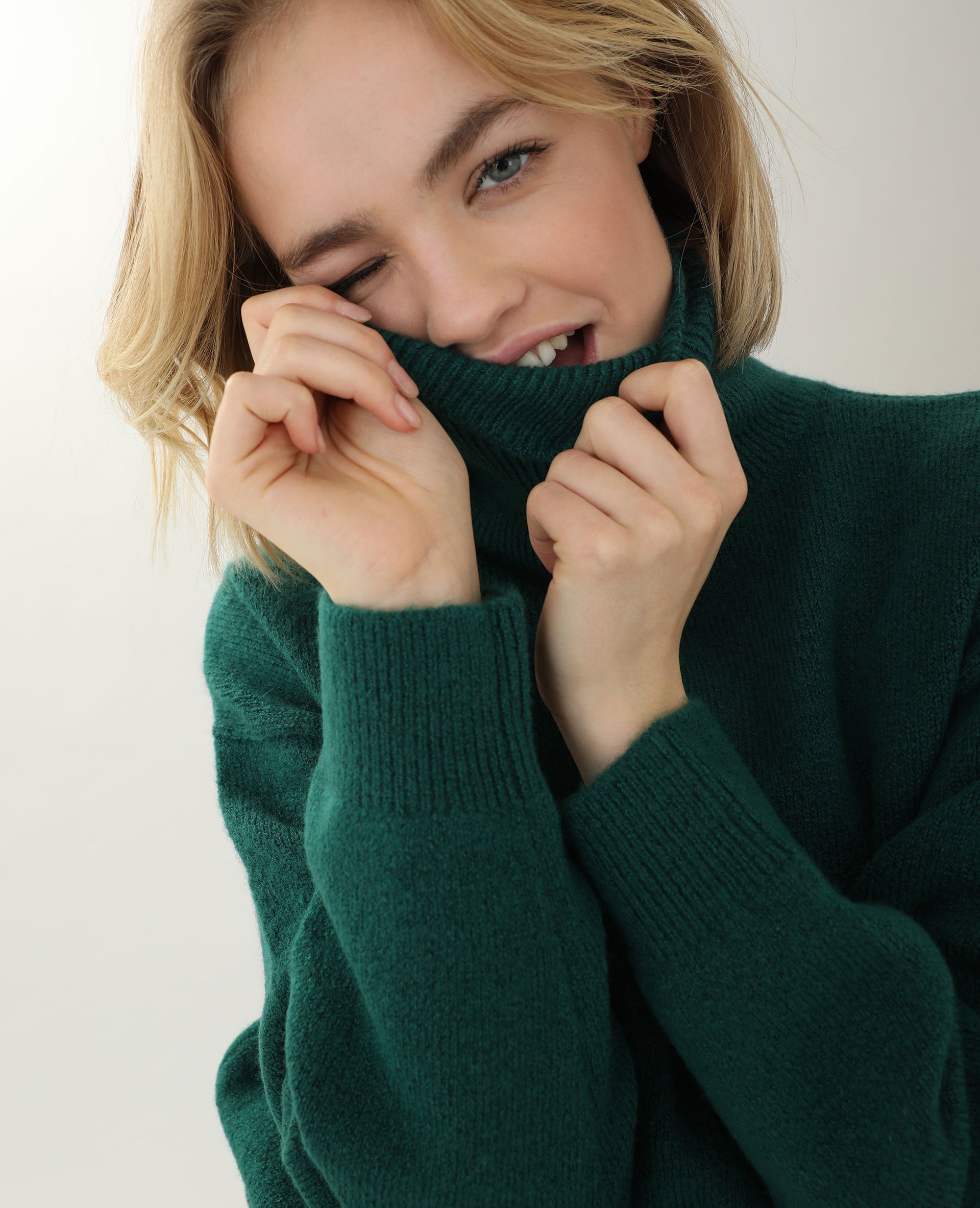 Pull femme vert 2025 sapin