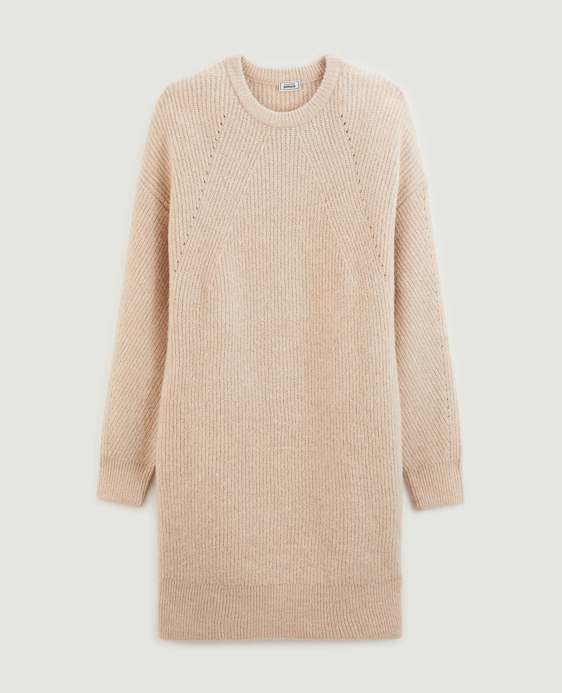 Robe pull en maille beige - Pimkie
