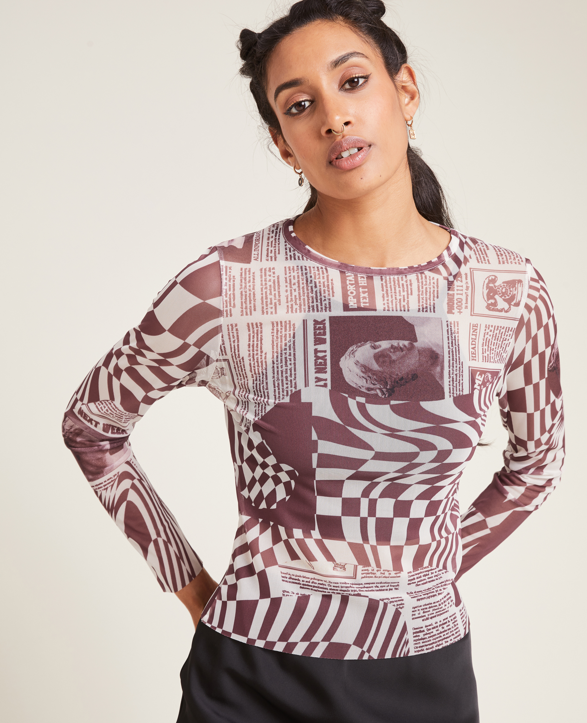 Top en maille transparente blanc - Pimkie