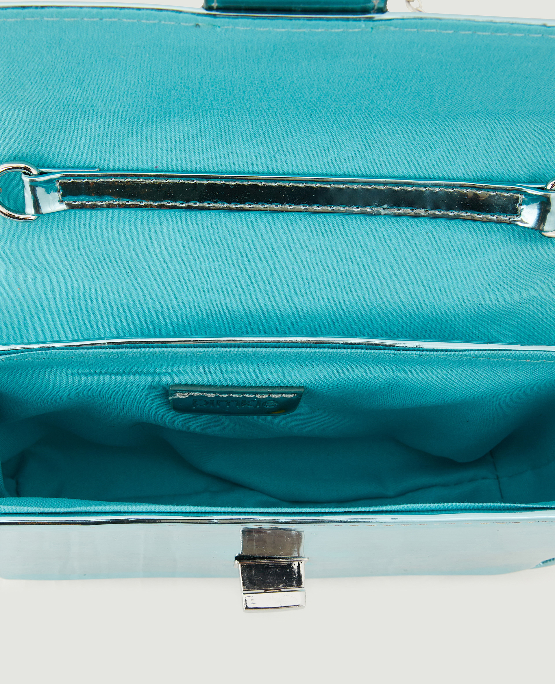 Petit sac boxy effet miroir bleu clair - Pimkie