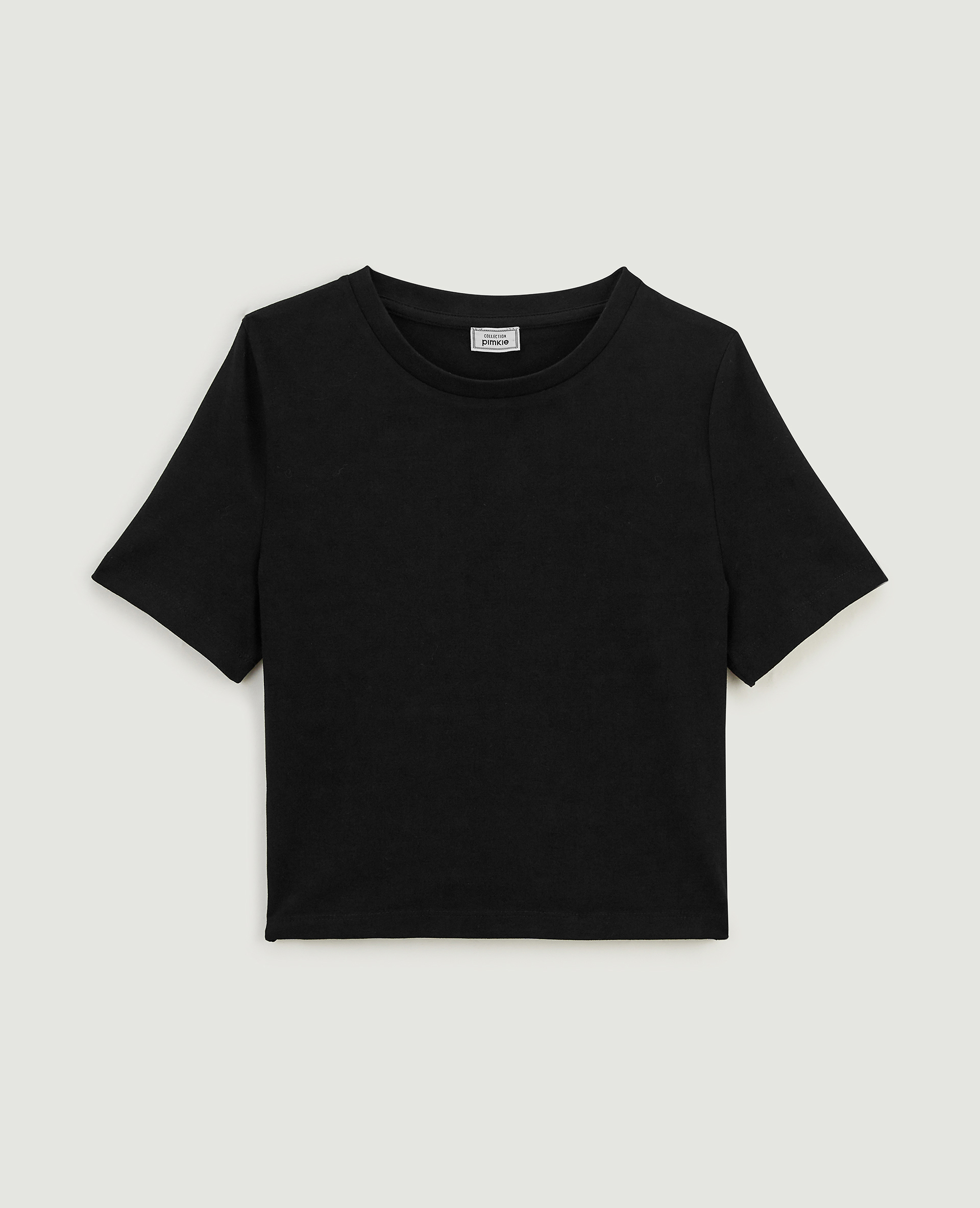 T-shirt cropped noir - Pimkie