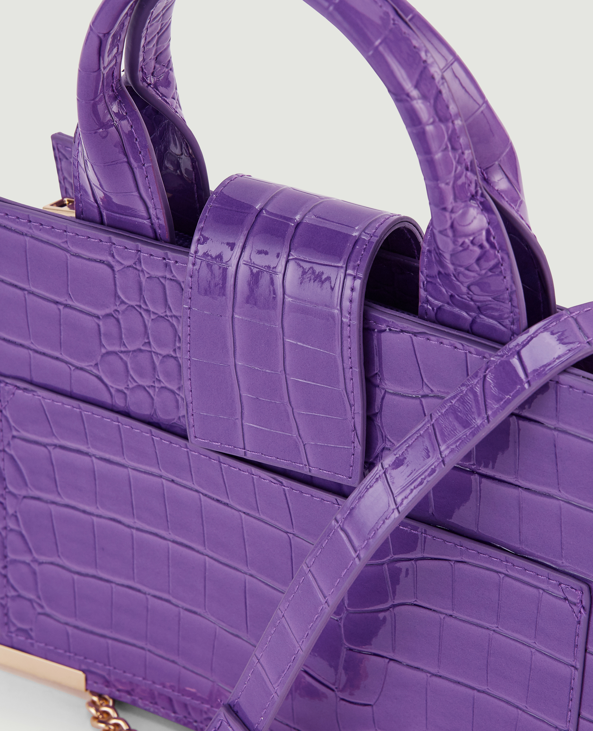 Sac boxy avec poignées violet - Pimkie