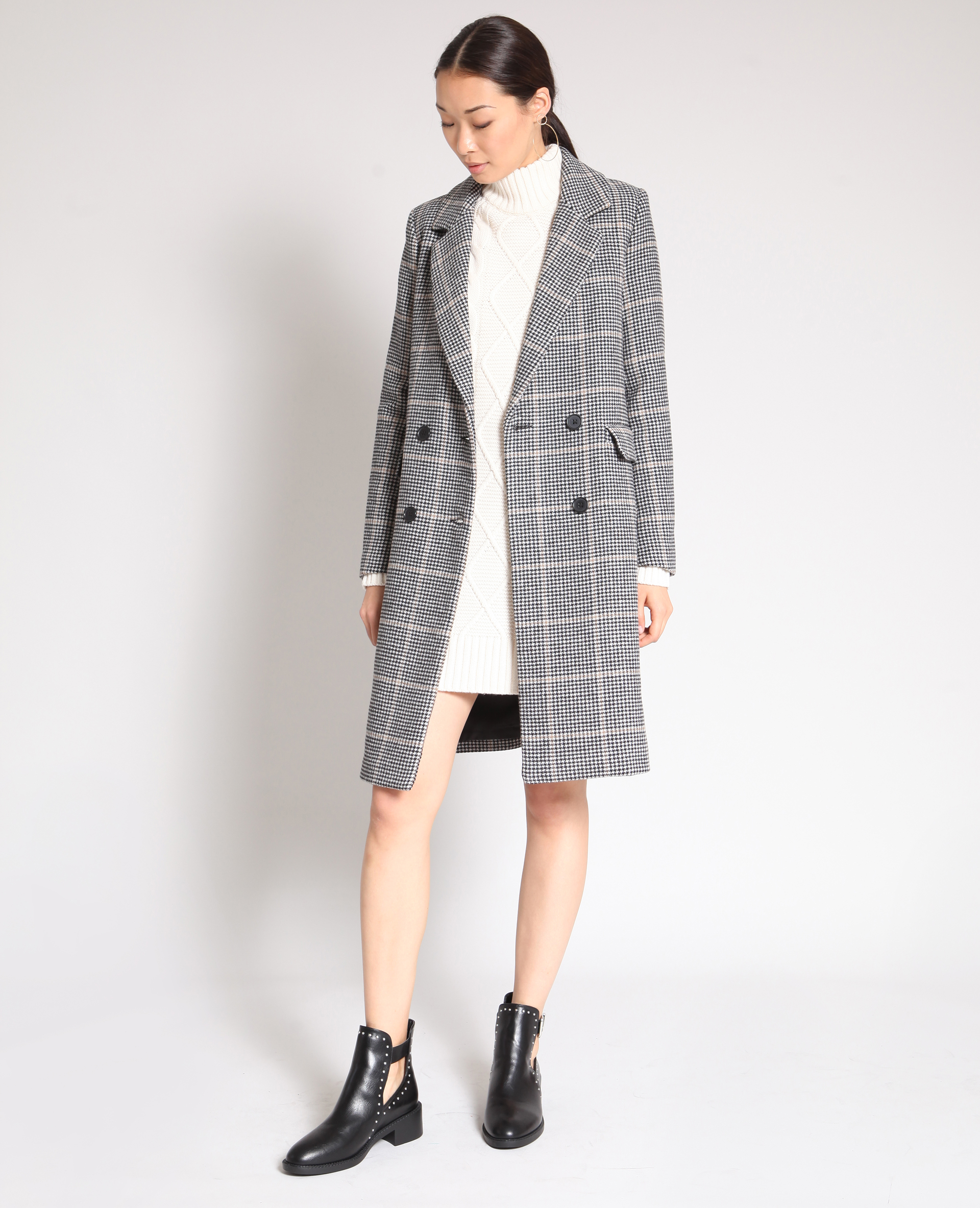 Robe pull torsadée blanc - Pimkie