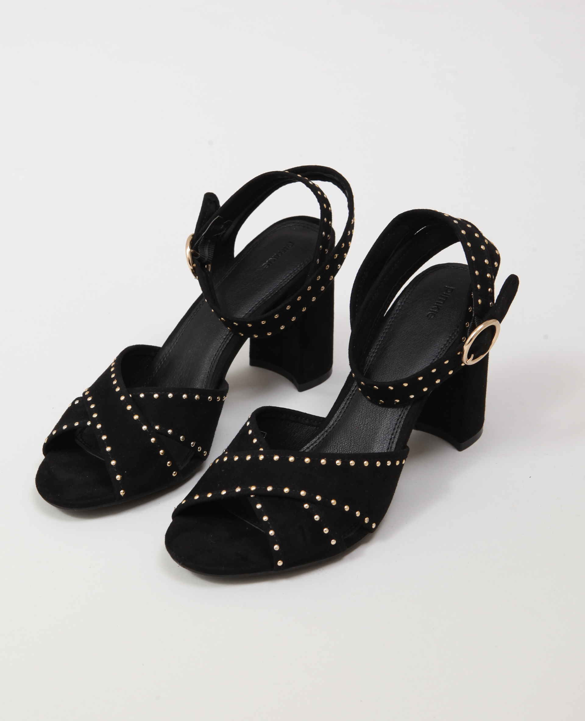 Sandale noir a clou hot sale