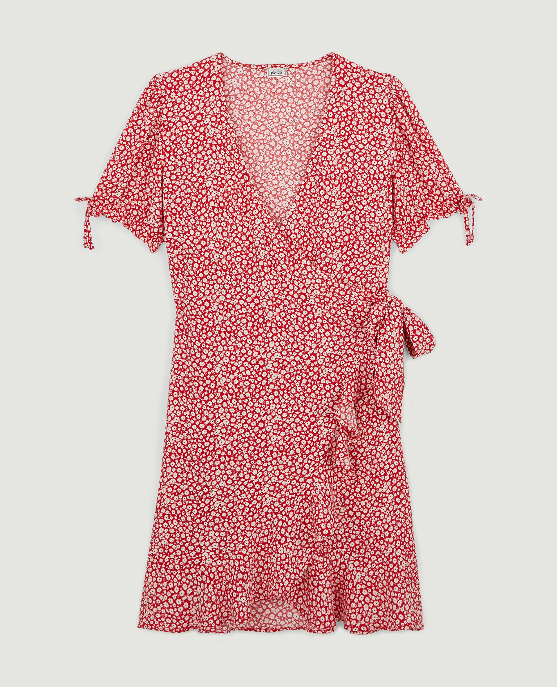 Robe courte cache-cœur rouge - Pimkie
