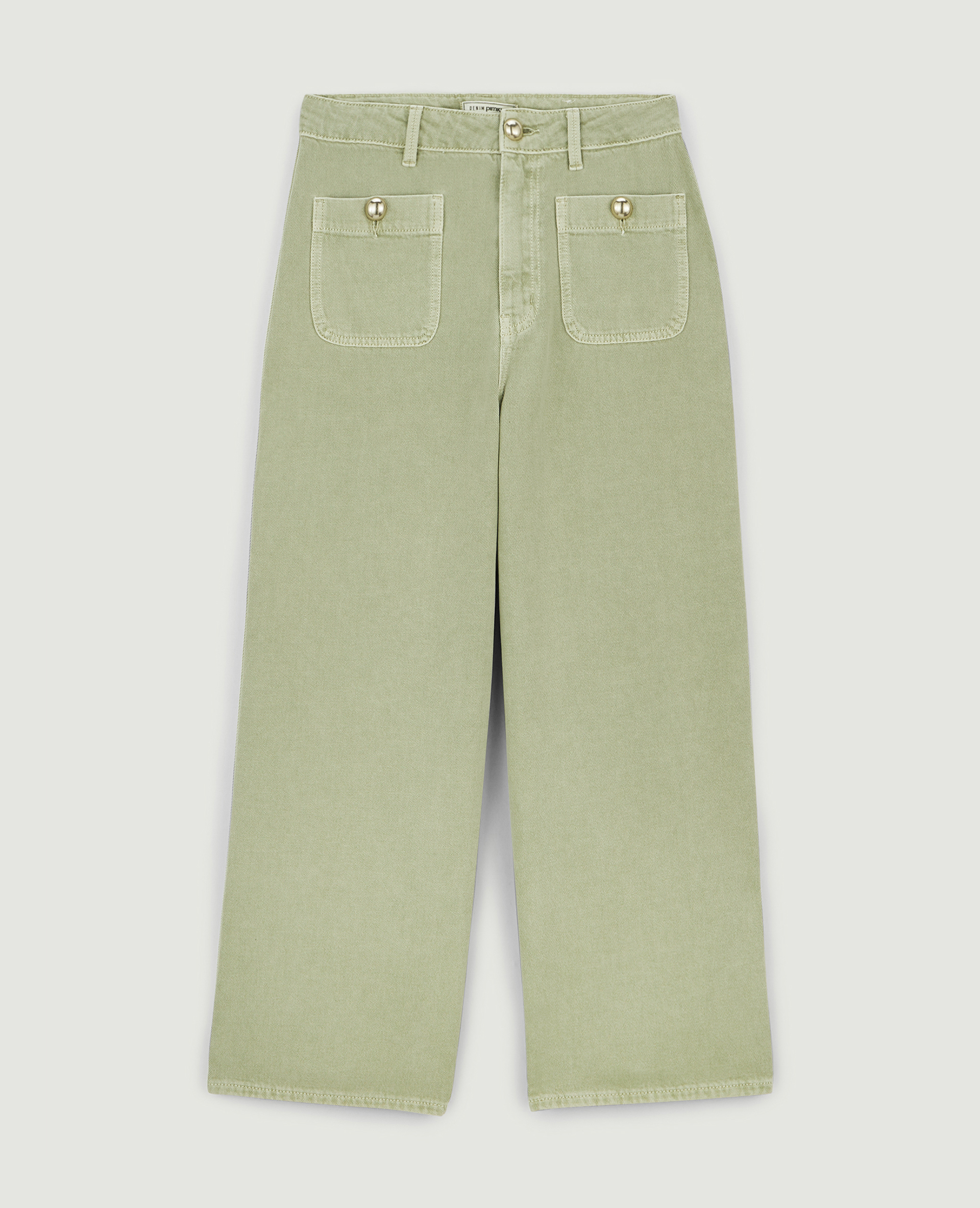Jean wide taille haute vert de gris - Pimkie