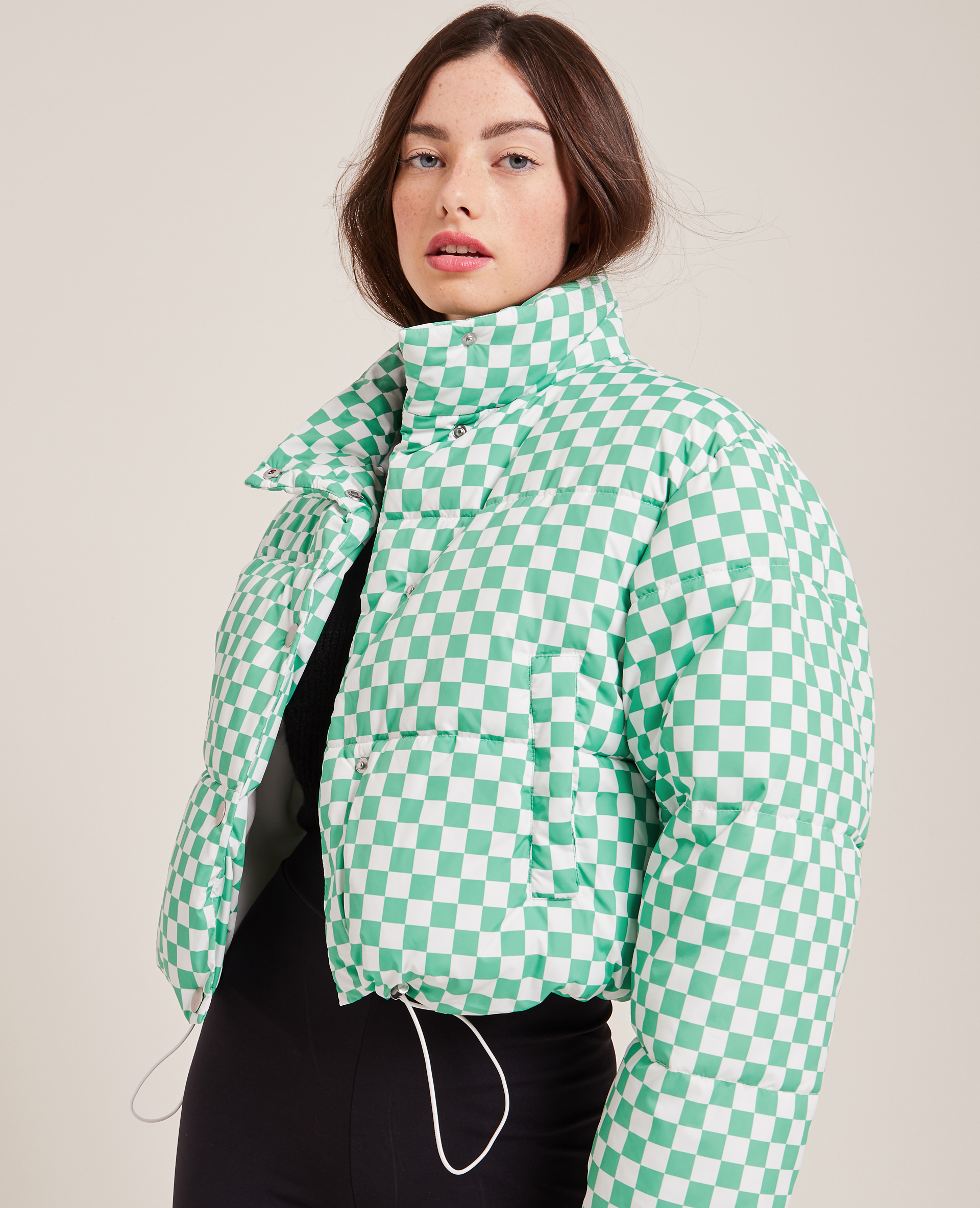 Doudoune courte vert - Pimkie