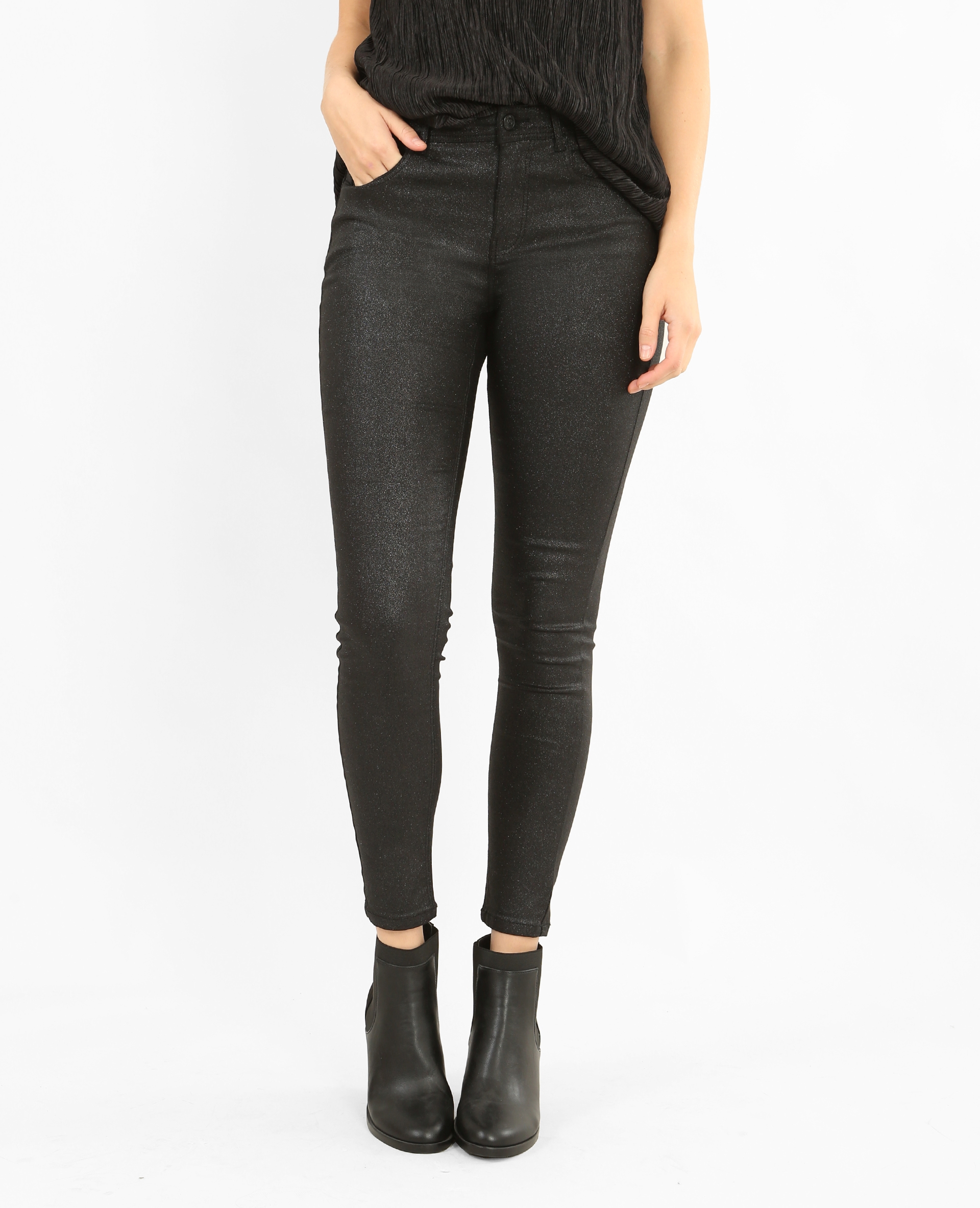Pantalon paillettes hotsell noir femme