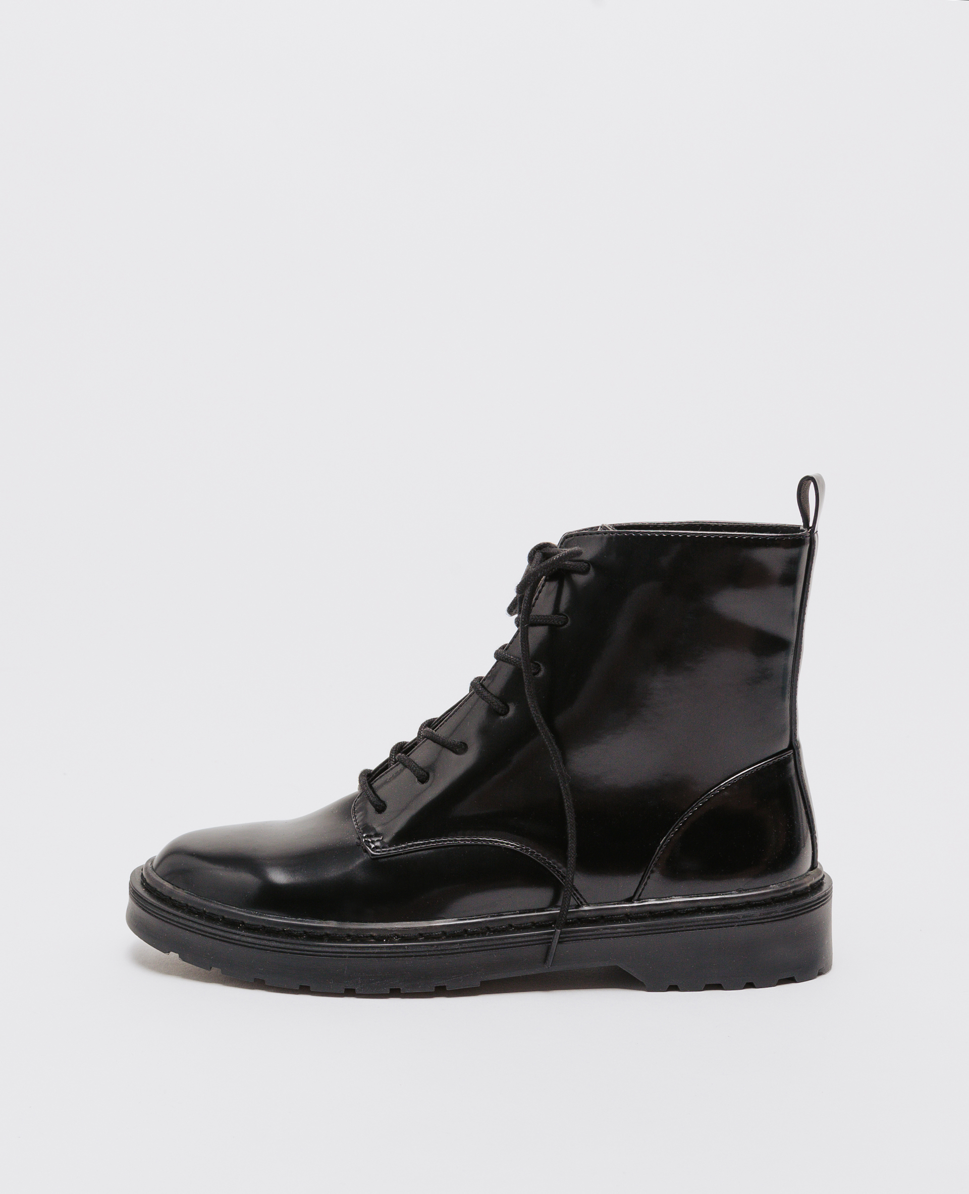 Boots rangers vernis noir noir - Pimkie