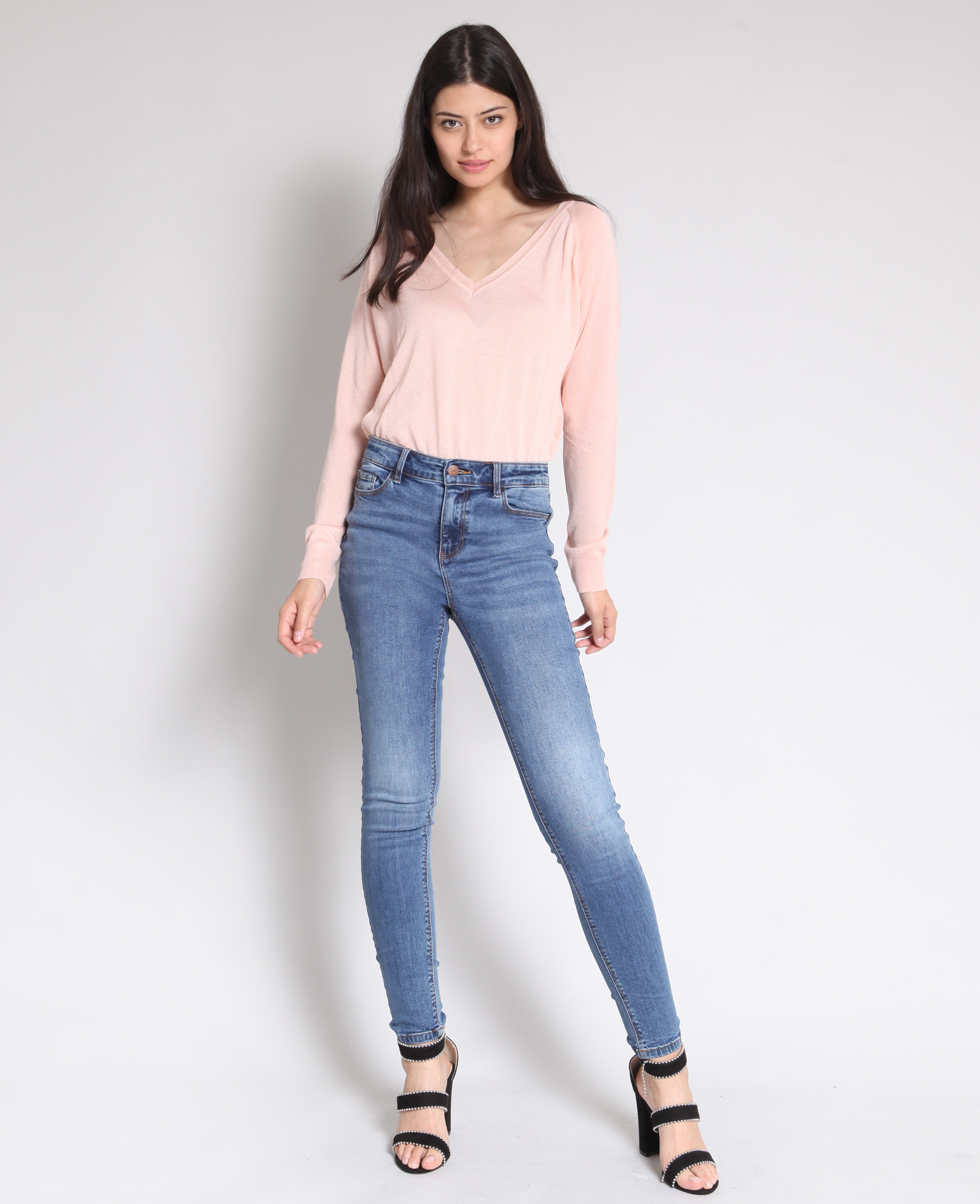 Jean skinny mid waist bleu - Pimkie