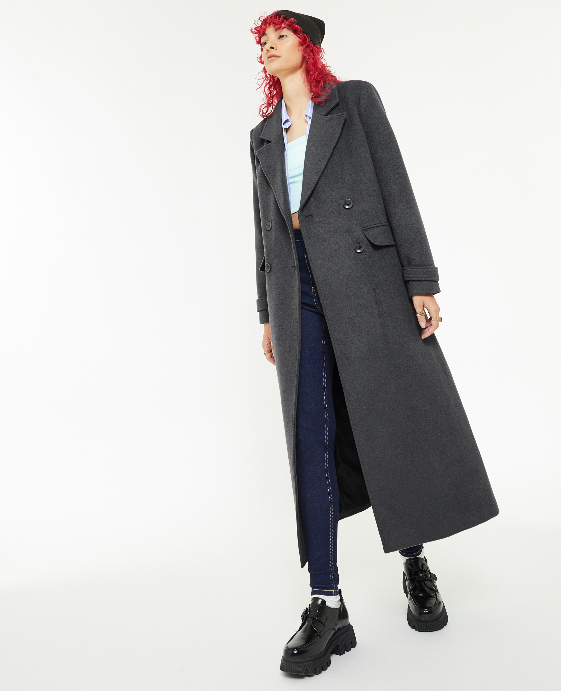 Manteau long en drap de laine Pimkie