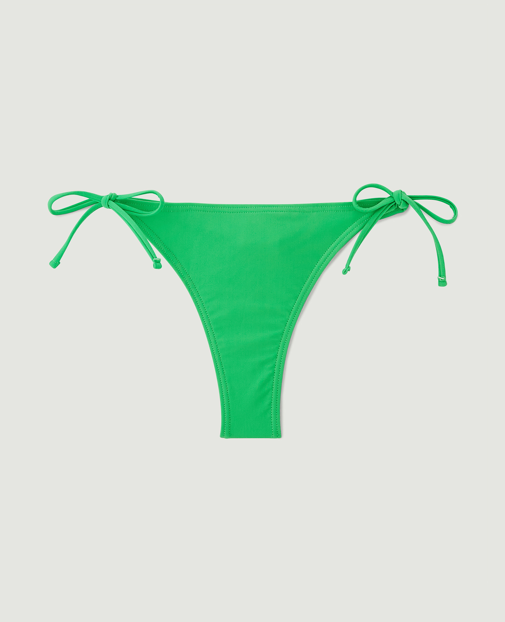 Bas de maillot tanga avec nouettes vert fluo - Pimkie