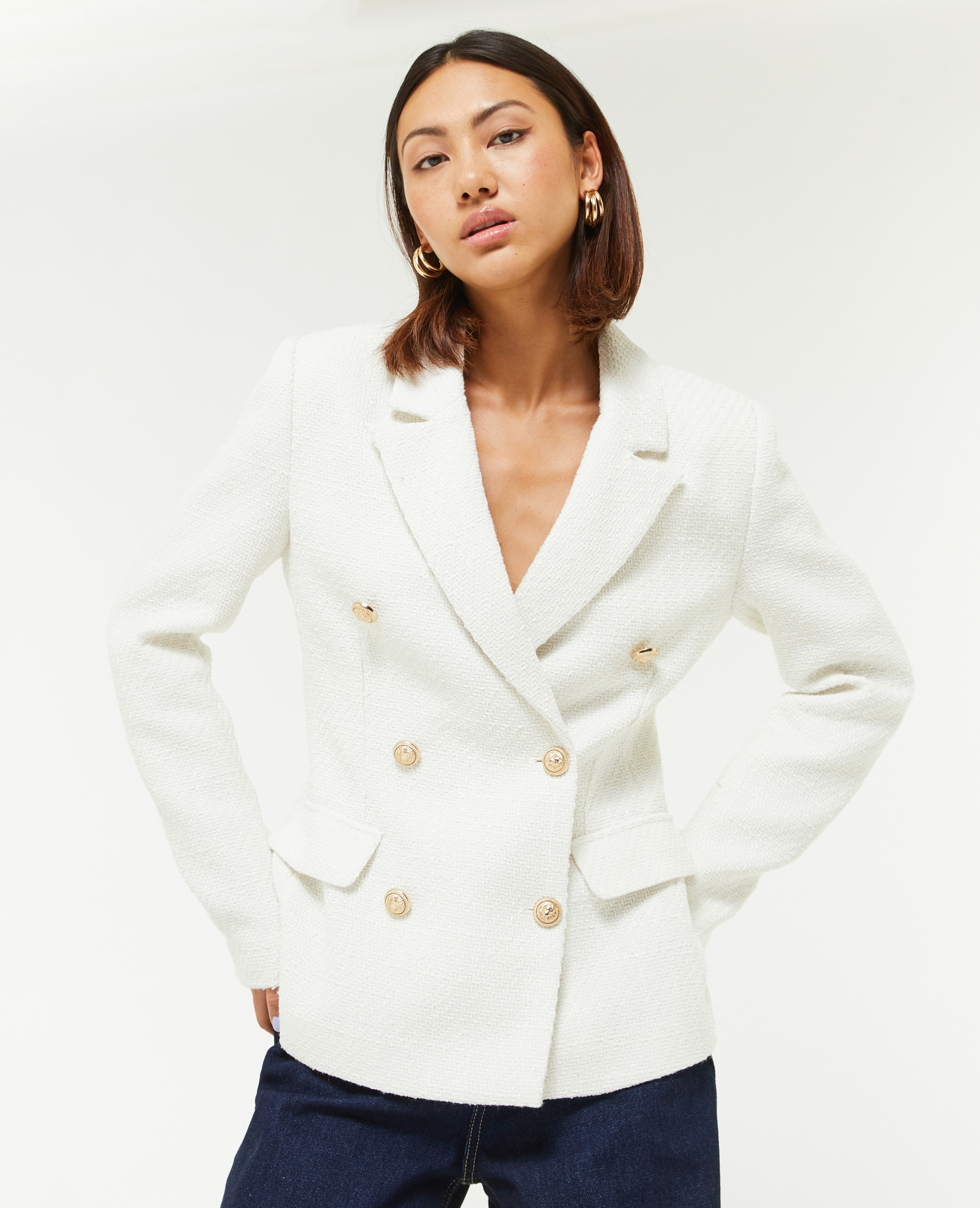 Veste en tweed blanche 2025