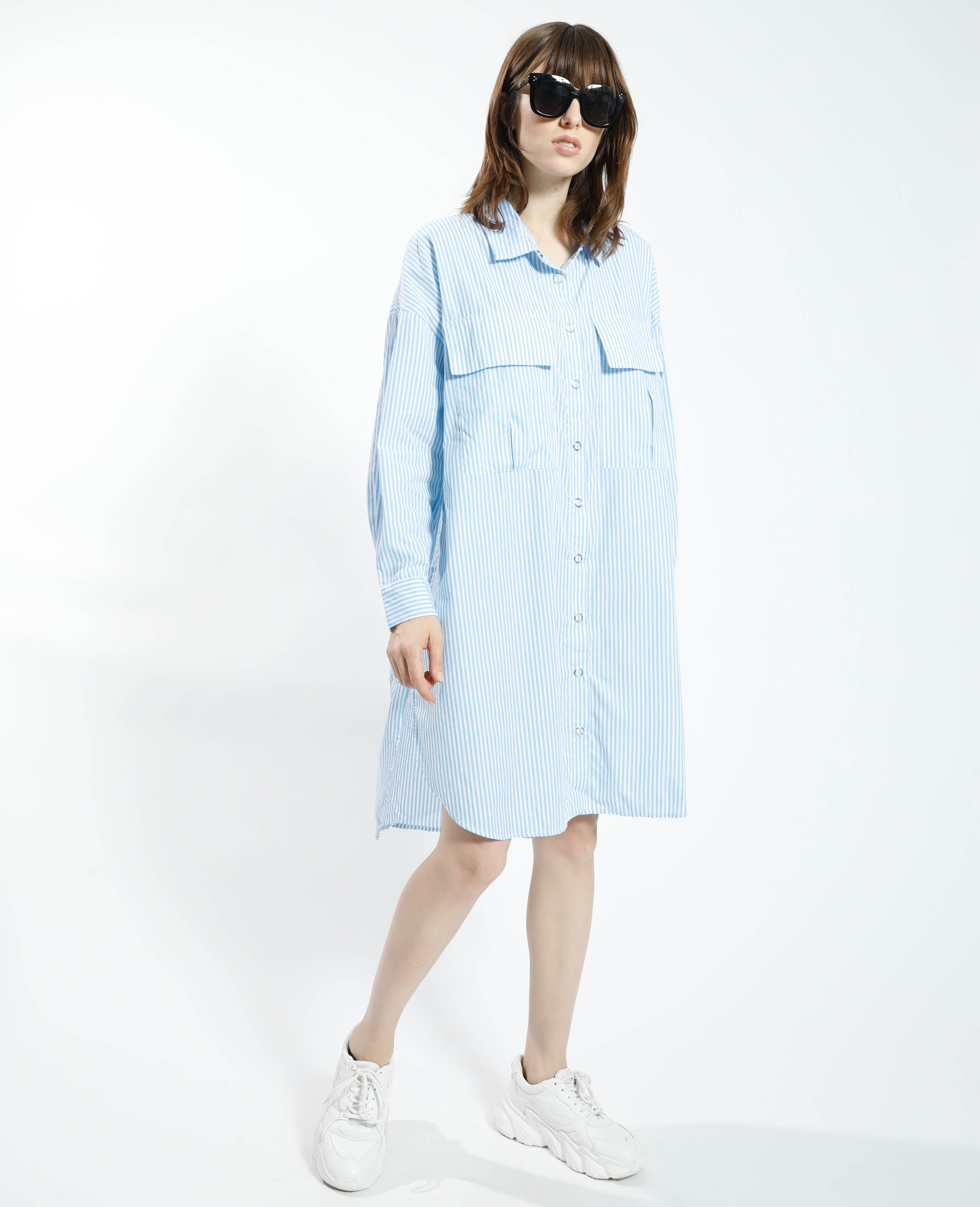Robe chemise rayee deals