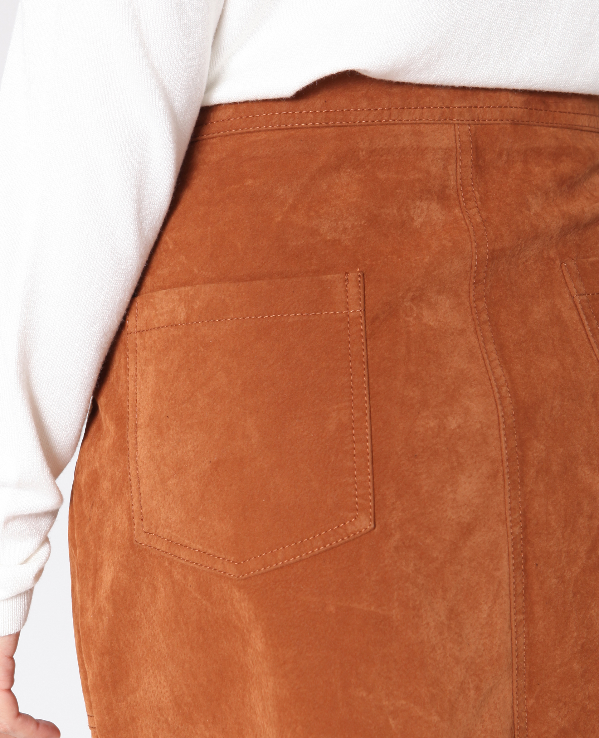 Jupe effet peau beige sable - Pimkie