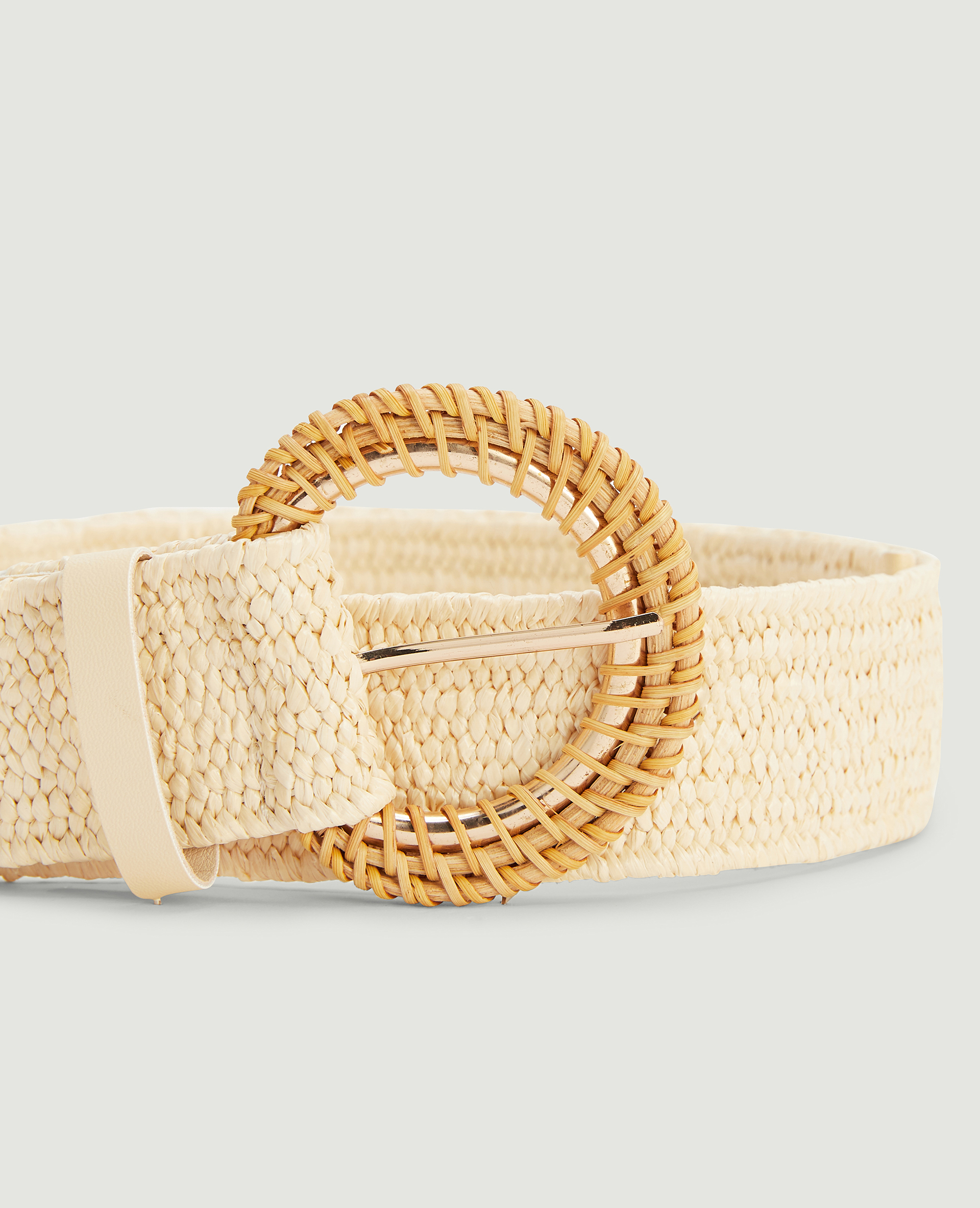 Ceinture en raphia élastique beige - Pimkie