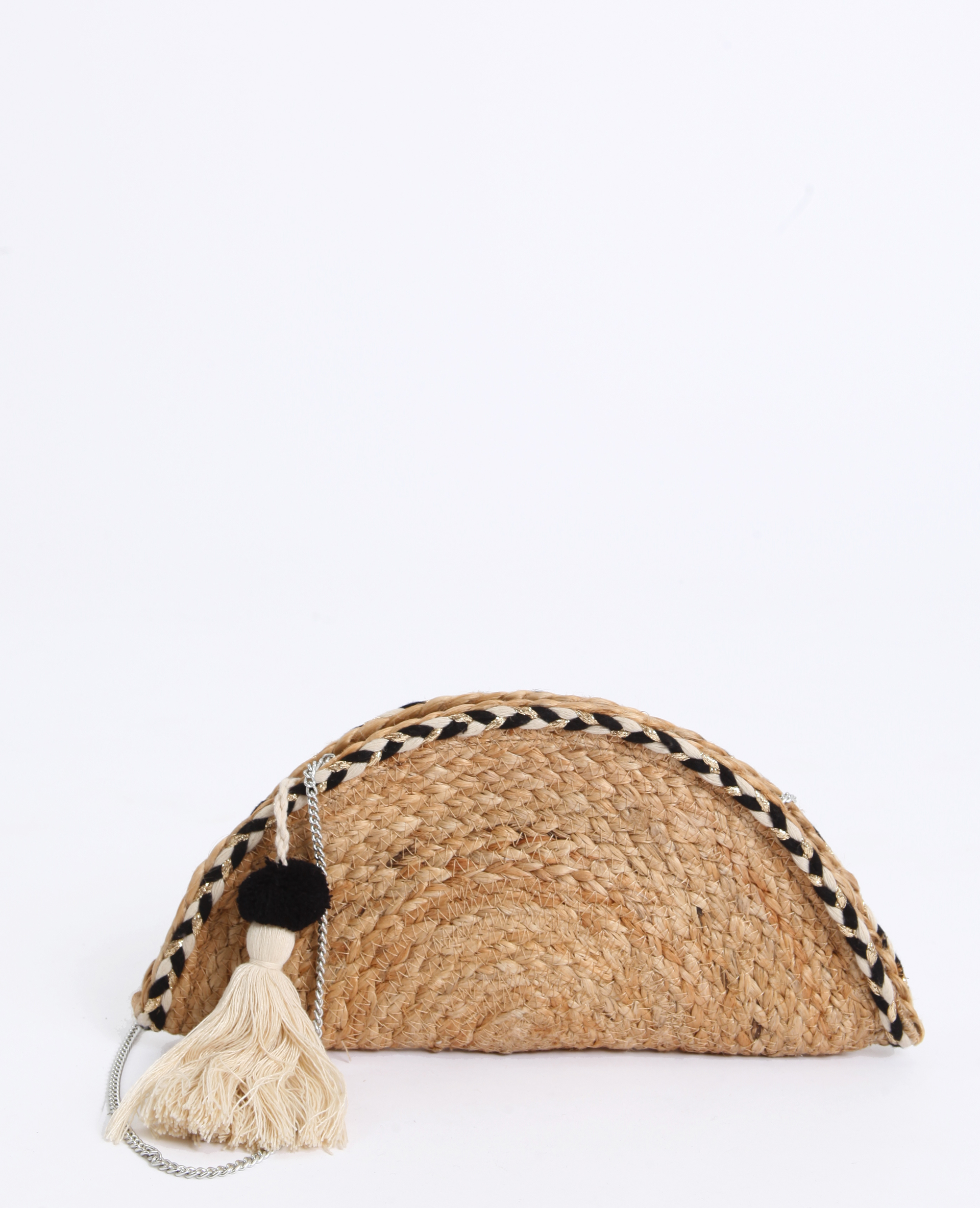 Pochette demi lune sales paille