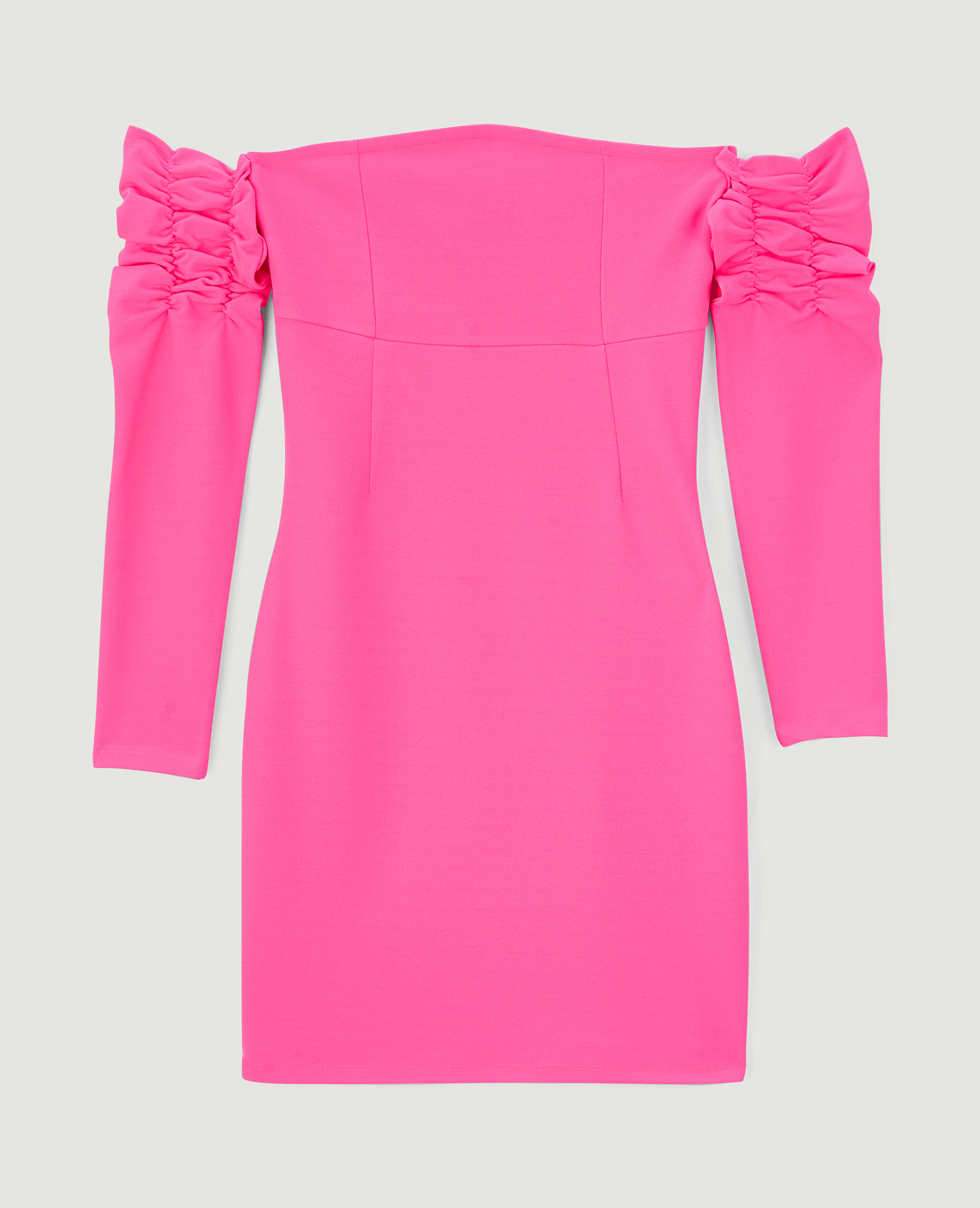 Robe courte en maille encolure Bardot rose - Pimkie