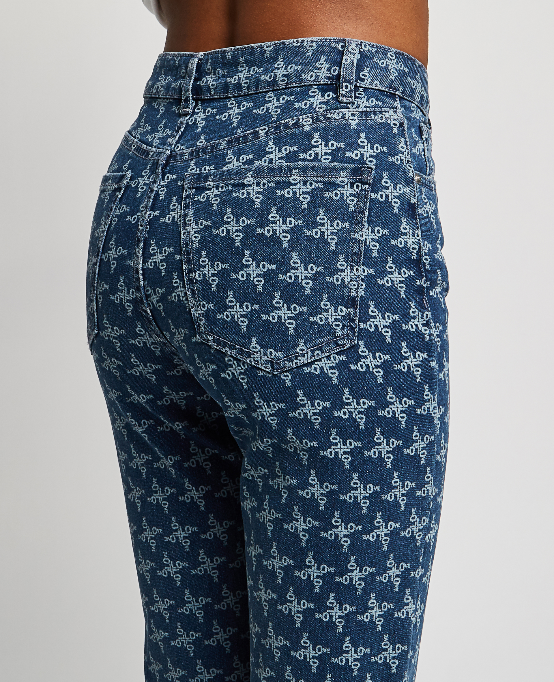 Jean flare taille haute bleu - Pimkie