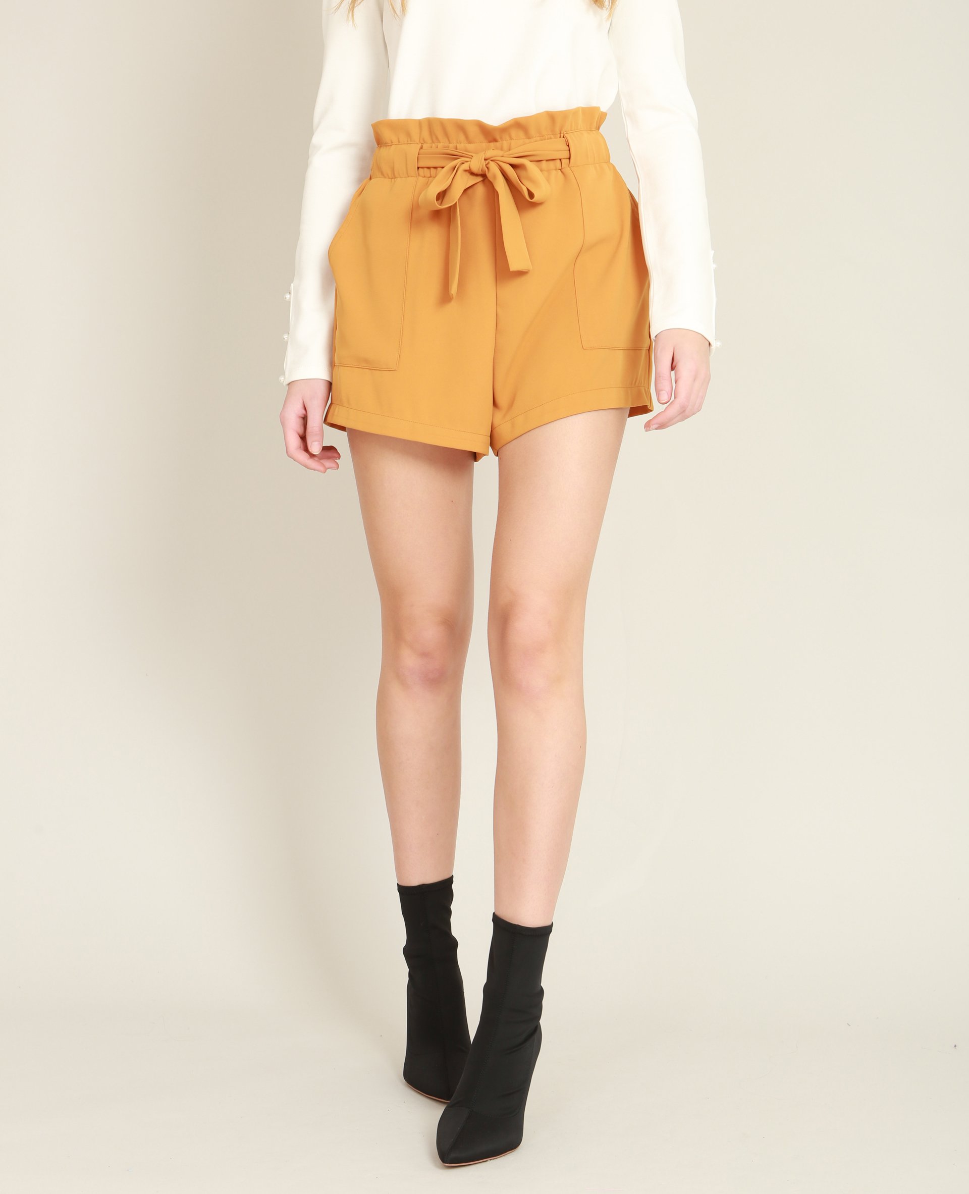 Short jaune moutarde femme new arrivals