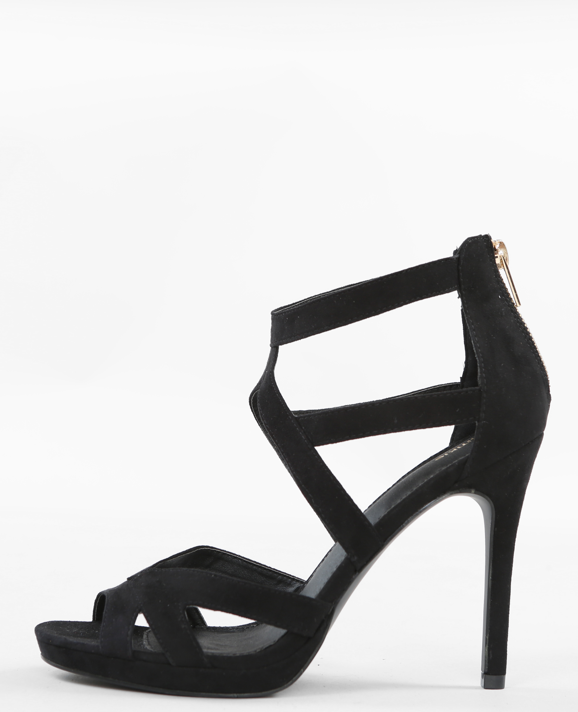talons compensés noir