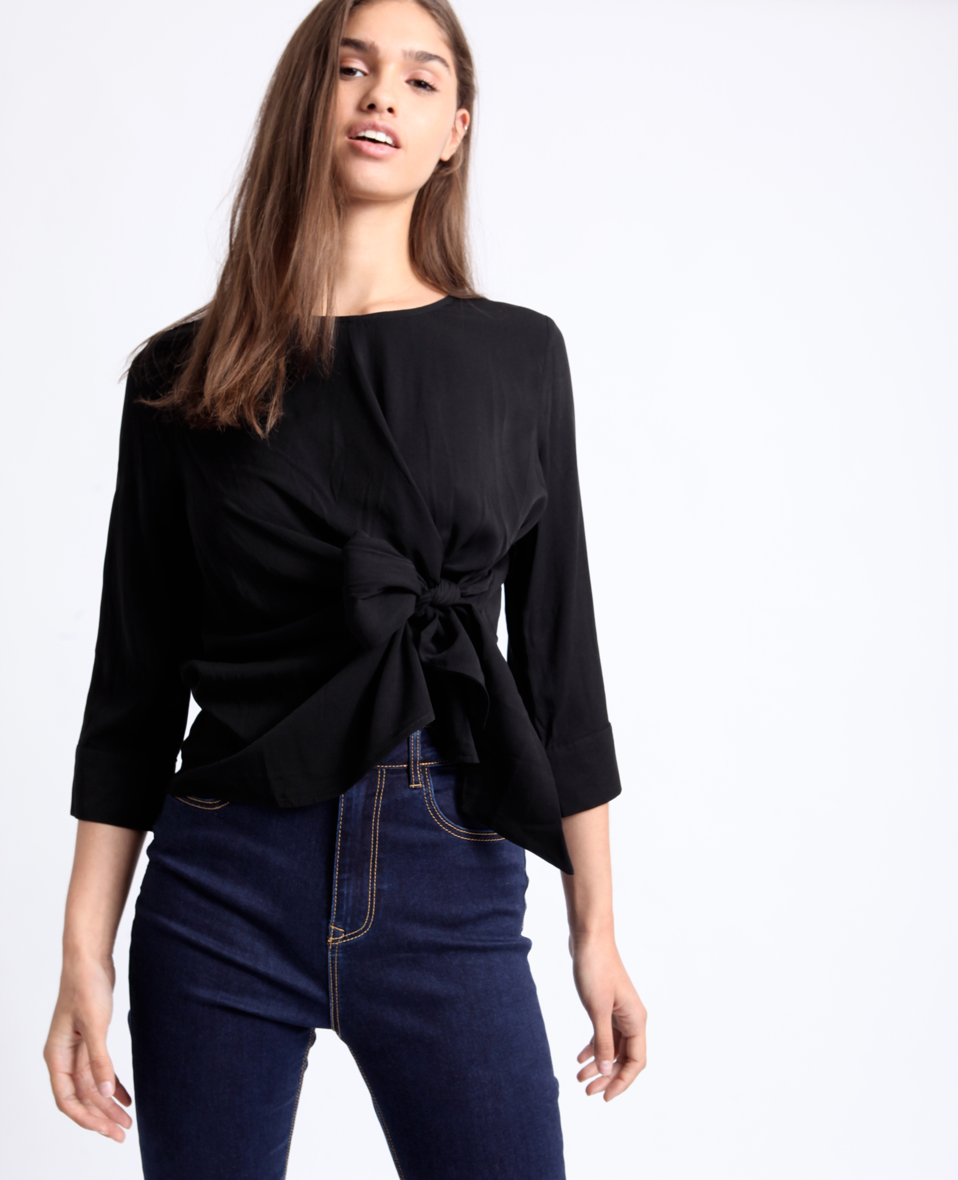 Blouse unie noir - Pimkie