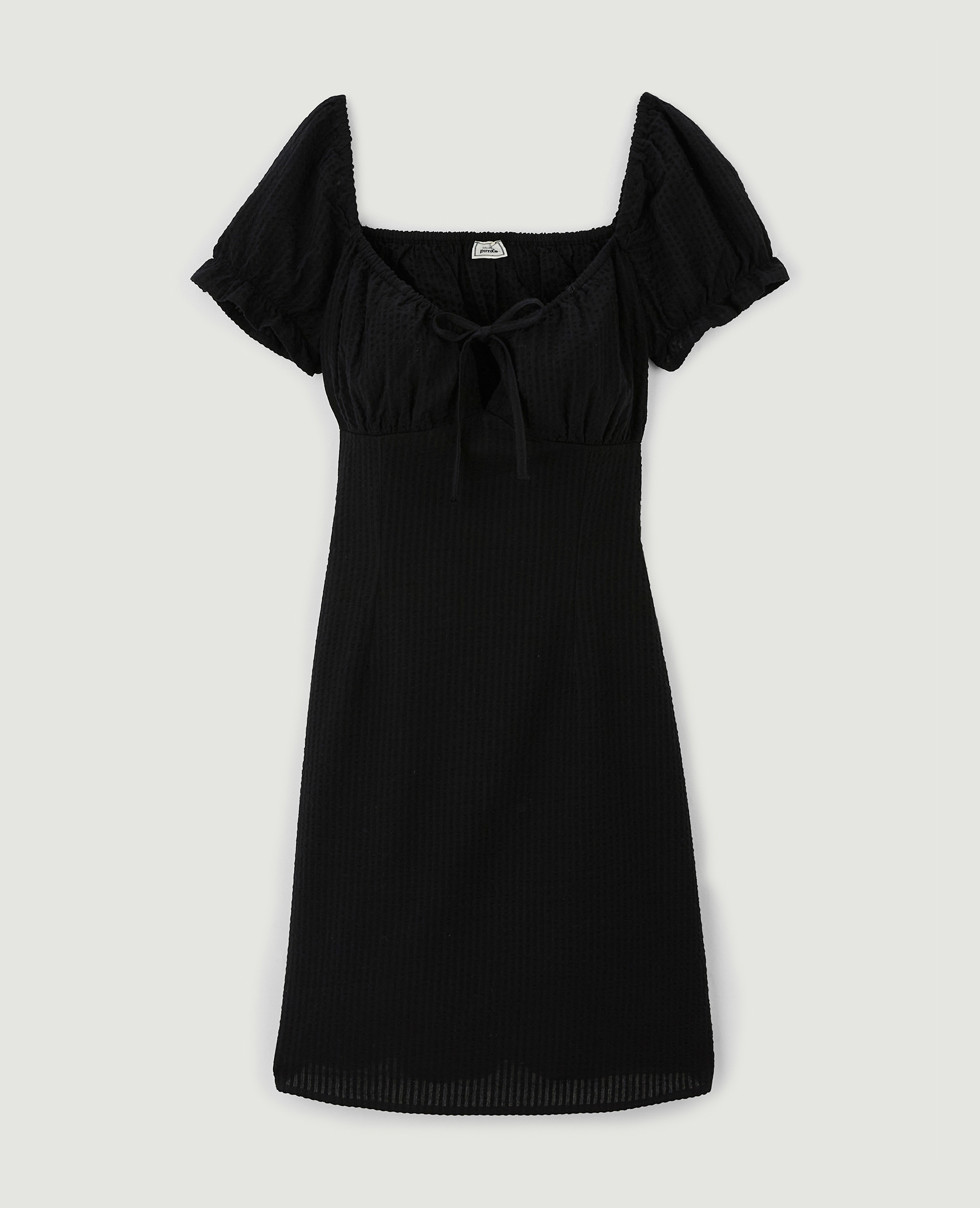 Robe courte dos-nu avec laçage noir - Pimkie