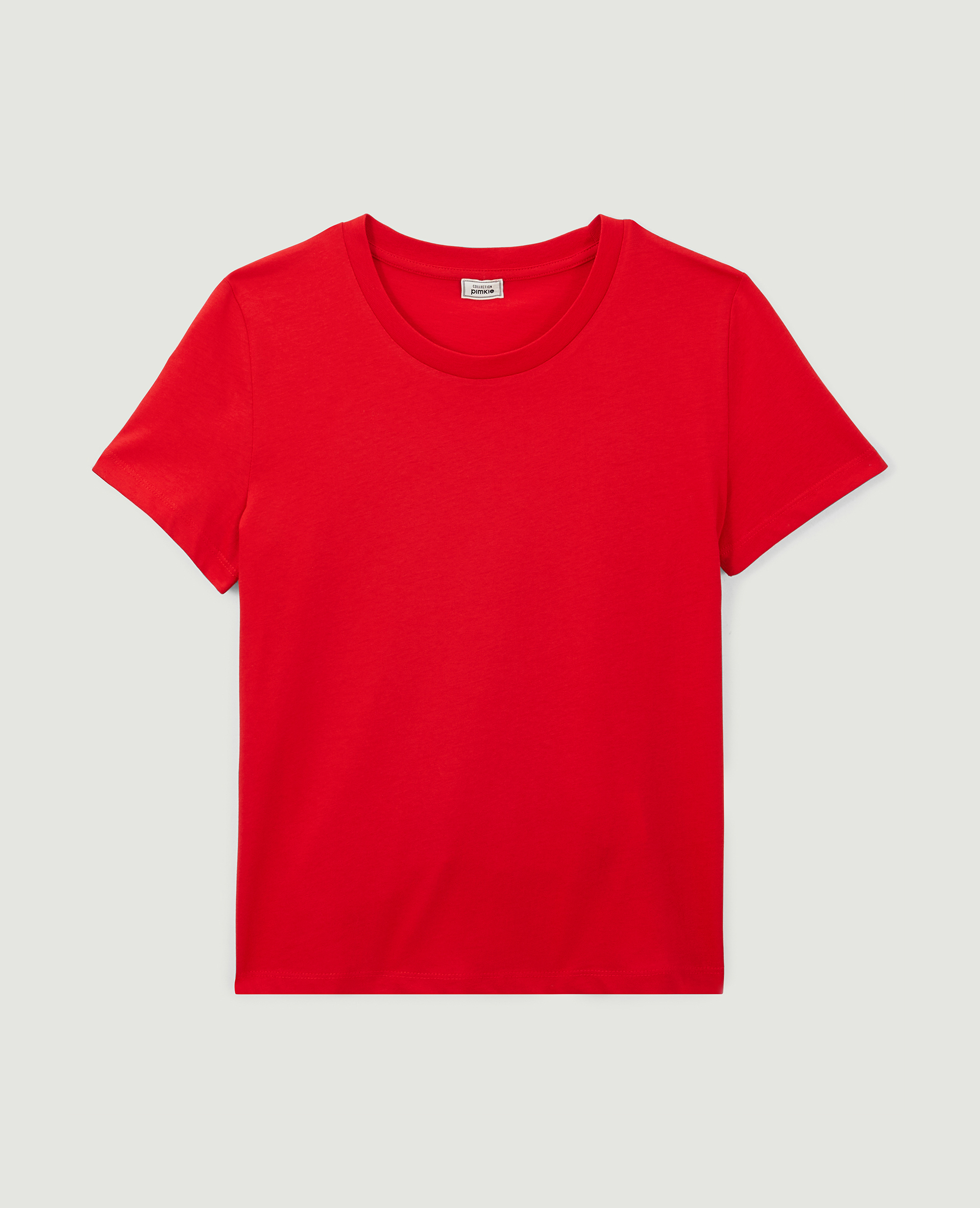 T-shirt basique col rond rouge - Pimkie